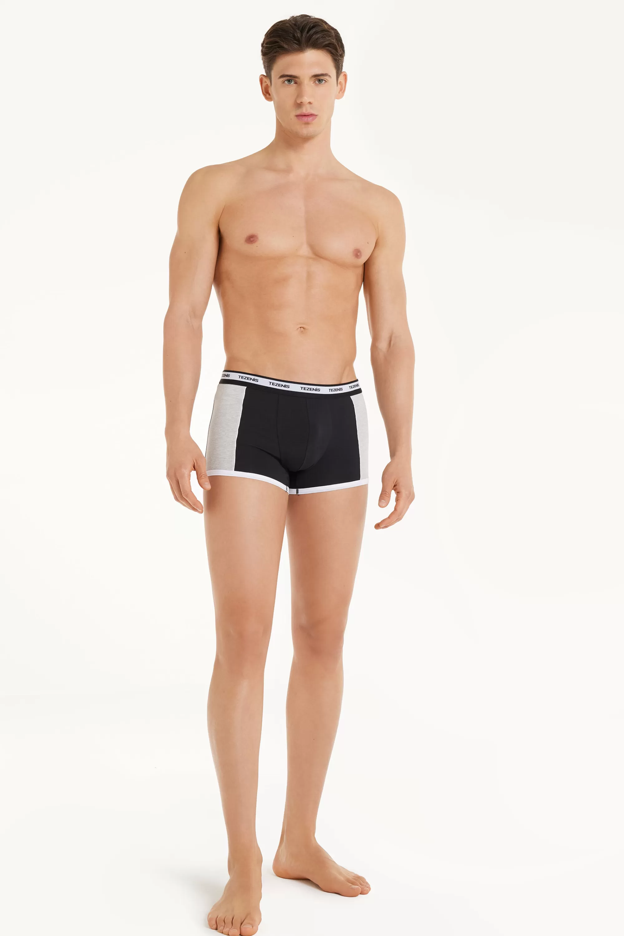 Discount Boxer Cotone Bicolore Con Elastico Logato - Boxer - Uomo | Boxer