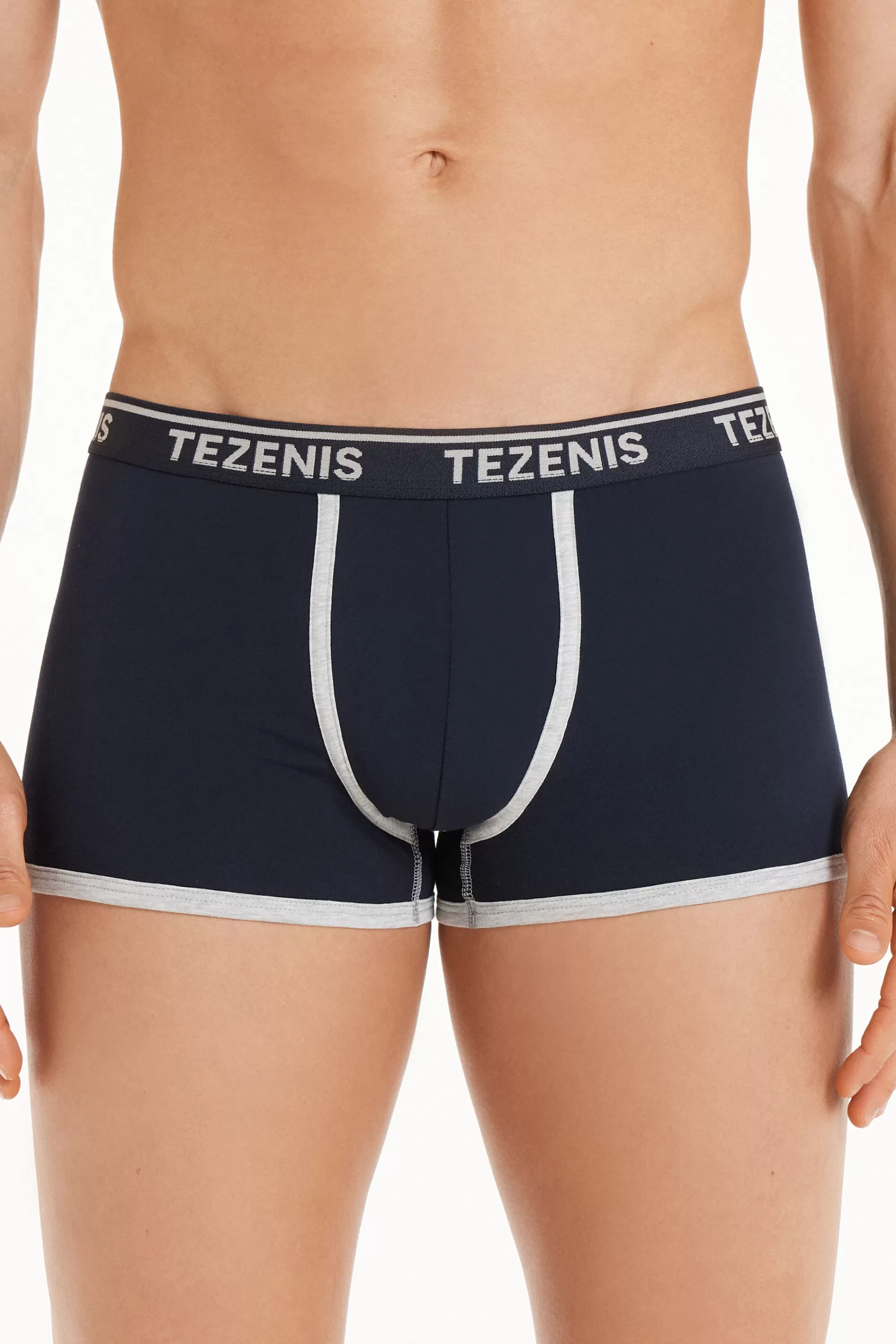 Discount Boxer In Cotone Bordi A Contrasto Con Logo - Boxer - Uomo | Boxer