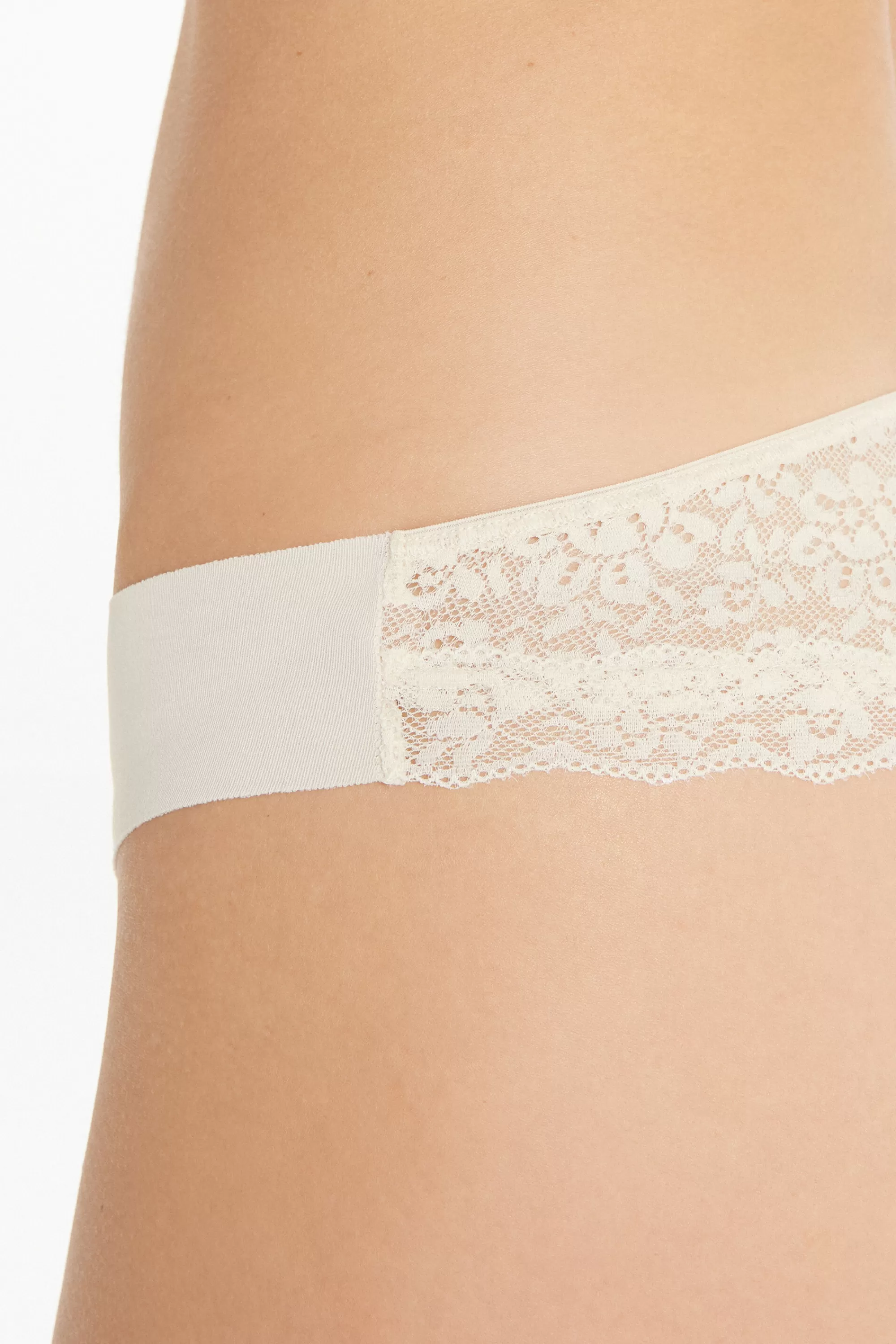 Clearance Brasiliano In Cotone Taglio Vivo E Pizzo Riciclato - Brasiliana - Donna | Sposa | Invisibile