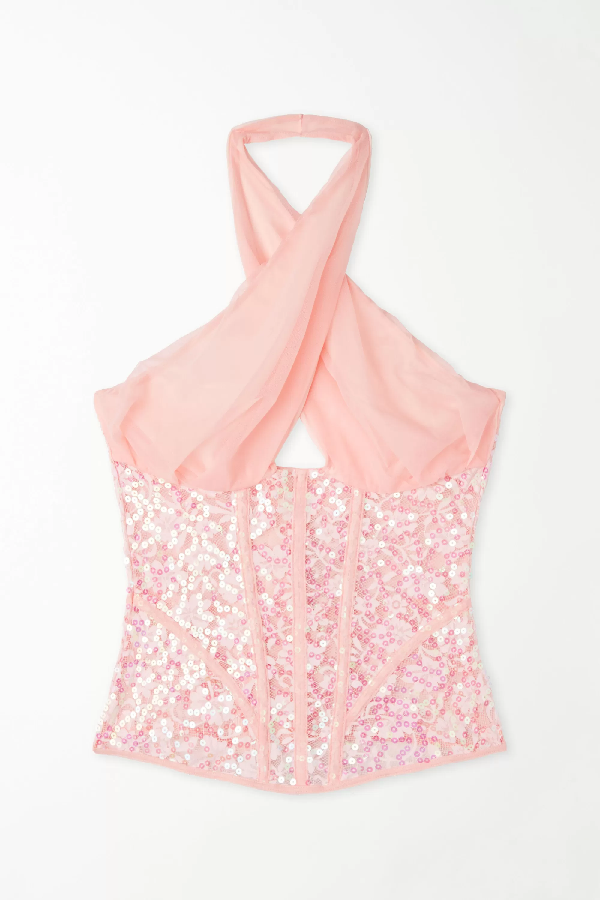 Clearance Bustino Pizzo E Paillettes Sequin Lace - Canotte E Top - Donna | Canotte e Top