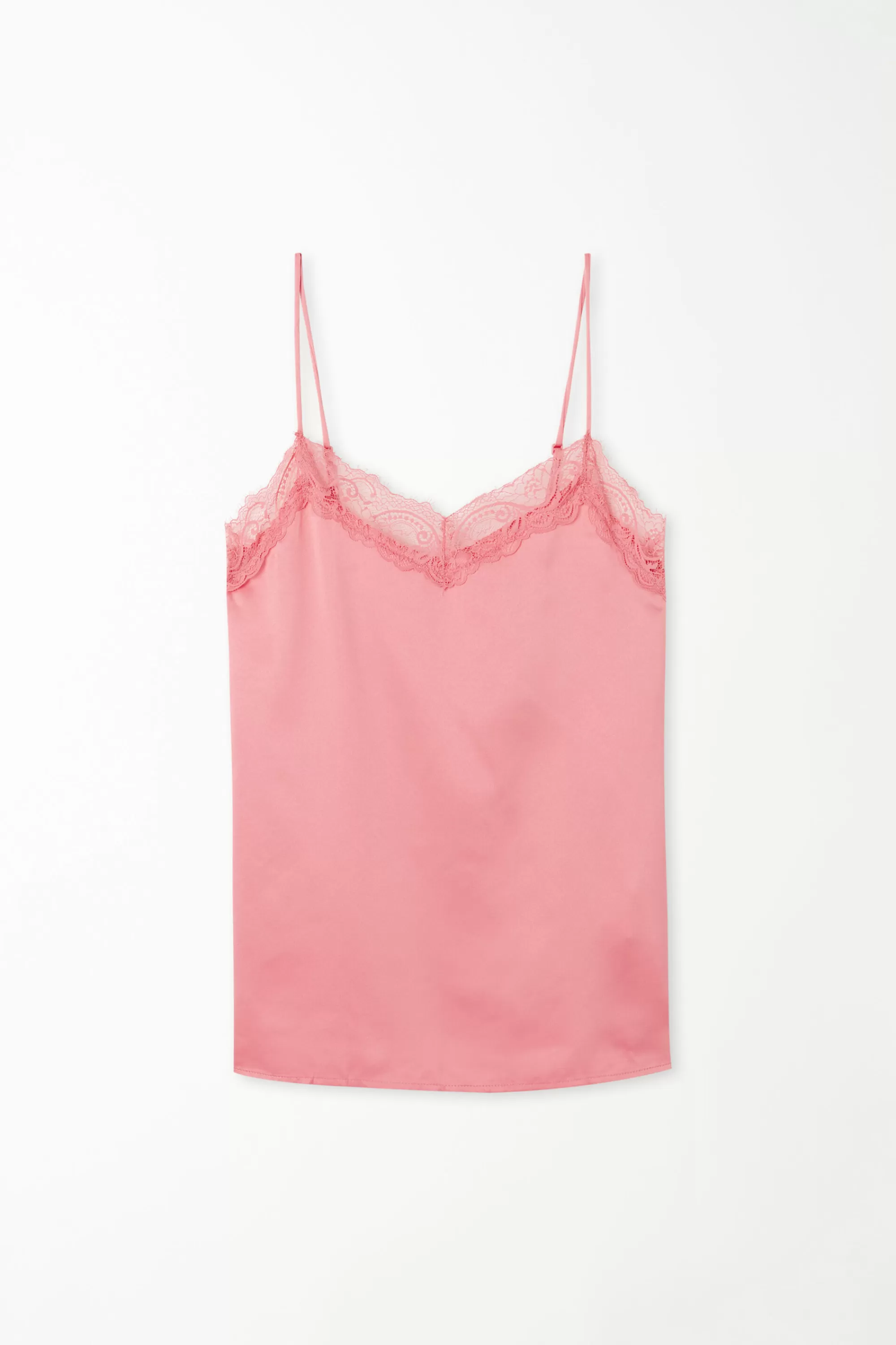 Flash Sale Canotta Con Spalline Sottili In Raso E Pizzo - Pigiami Combinabili - Donna | Canotte e Top | Pigiami combinabili