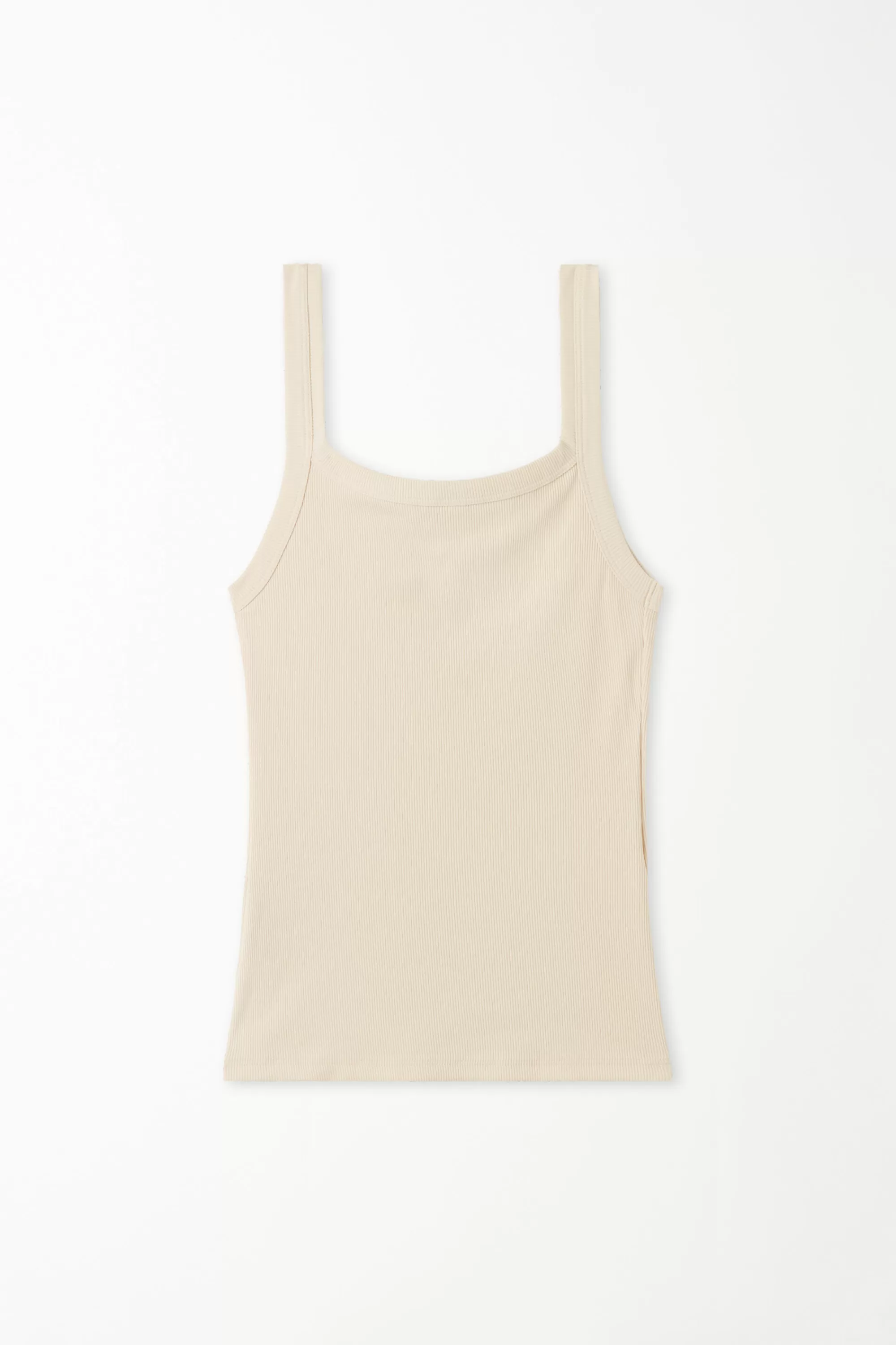 Cheap Canotta Scollo Squadrato In Cotone A Costine - Canotte E Top - Donna | Canotte e Top
