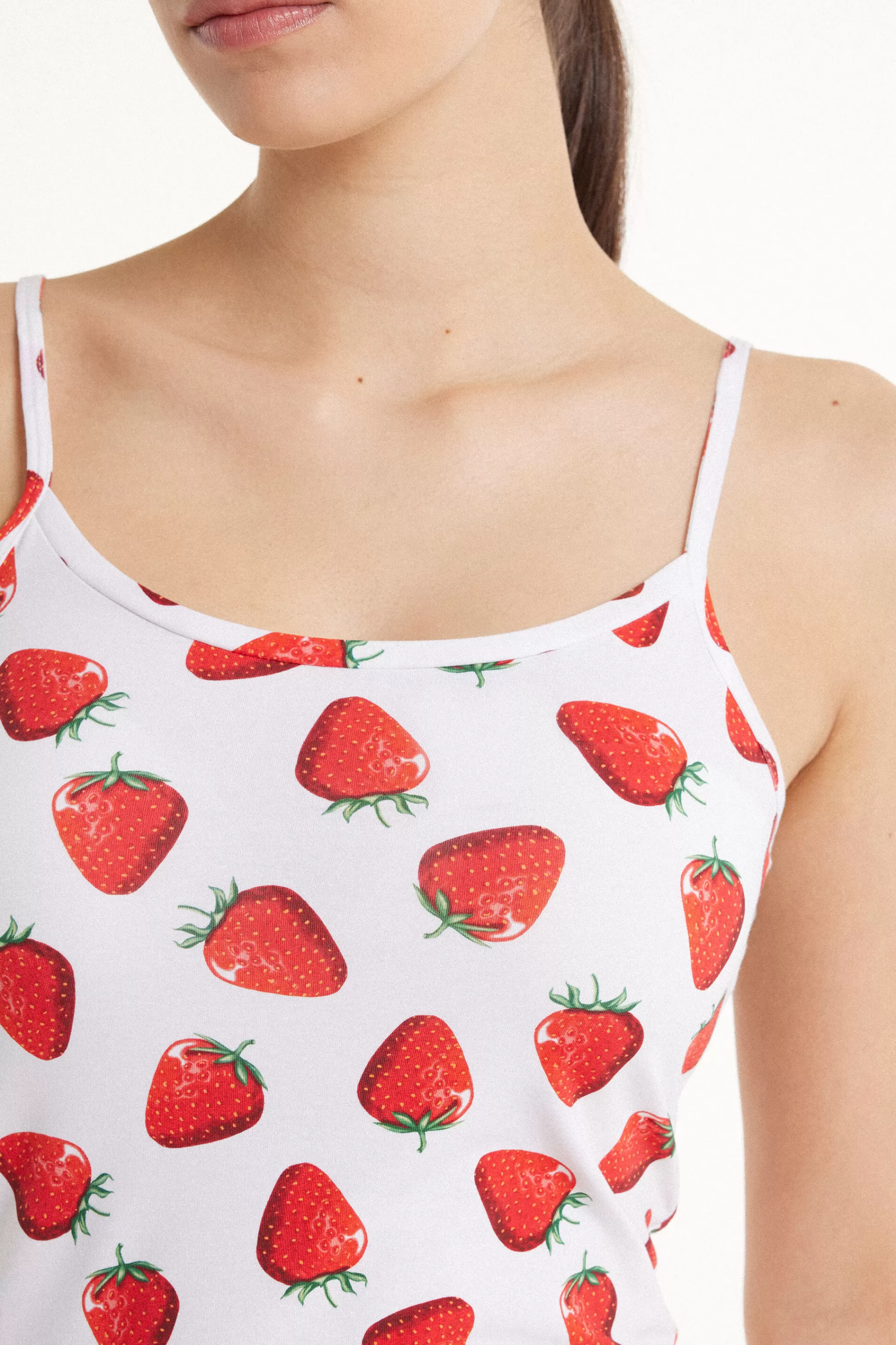 Store Canotta Scollo Tondo In Cotone Elasticizzato - Canotte E Top - Donna | Canotte e Top