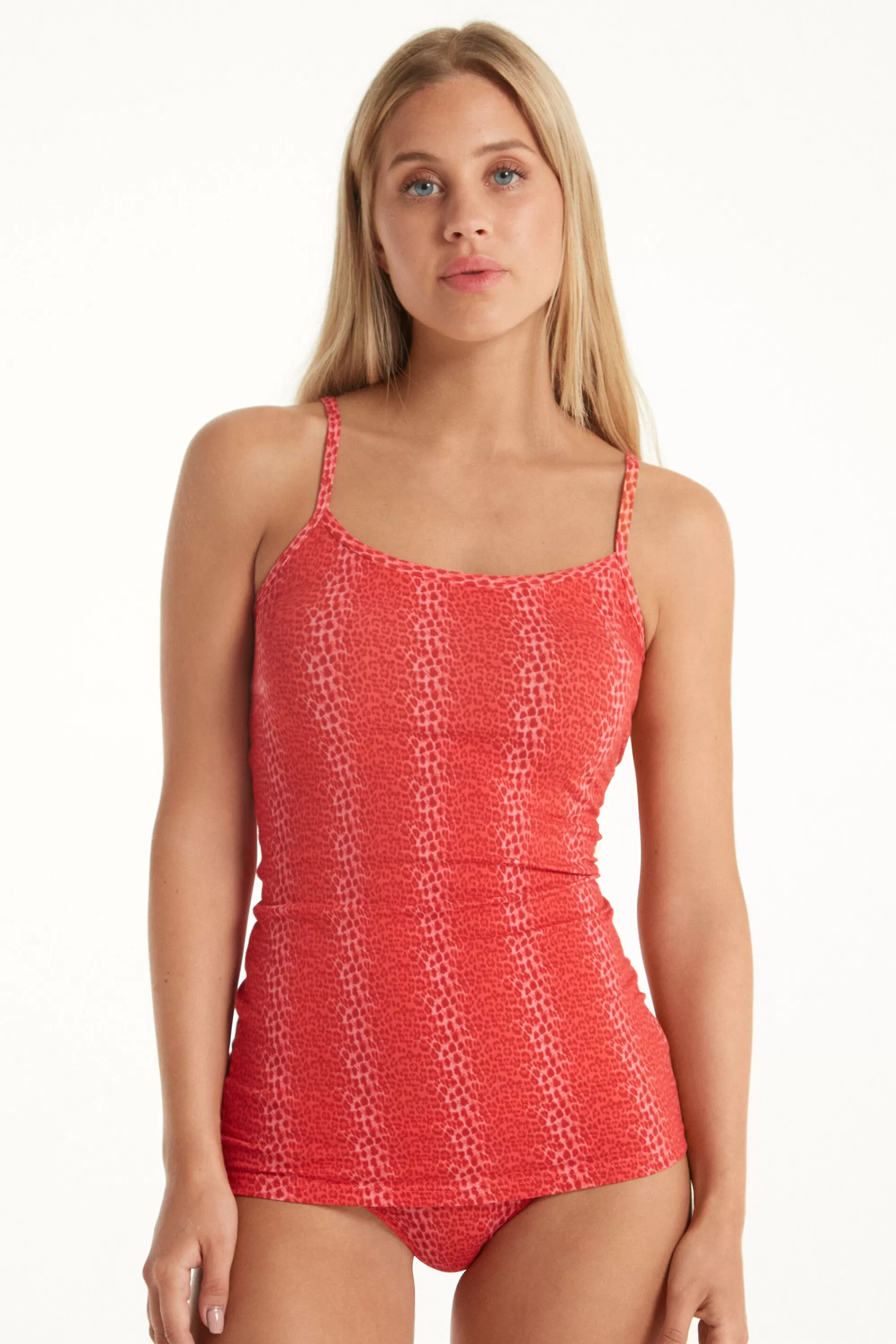 Shop Canotta Scollo Tondo In Cotone Elasticizzato - Canotte E Top - Donna | Canotte e Top
