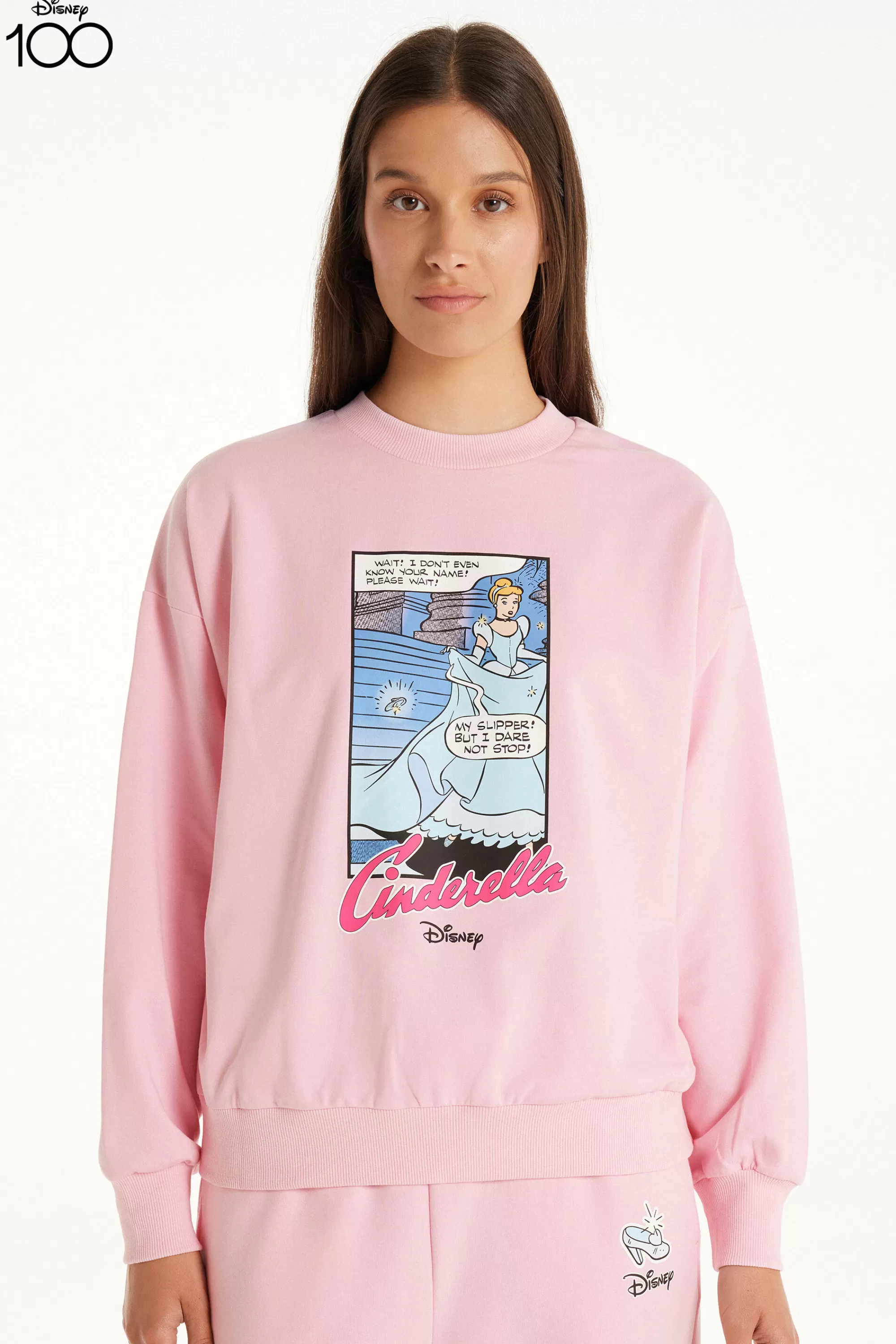 Outlet Felpa Manica Lunga Stampa Disney 100 - Felpe - Donna | Felpe | Felpe