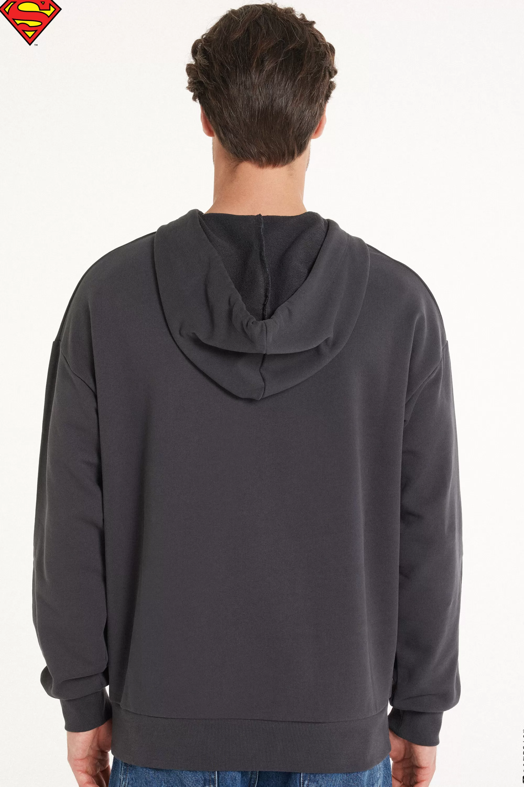 Fashion Felpa Maniche Lunghe Con Cappuccio Stampa Superman - Felpe - Uomo | Felpe