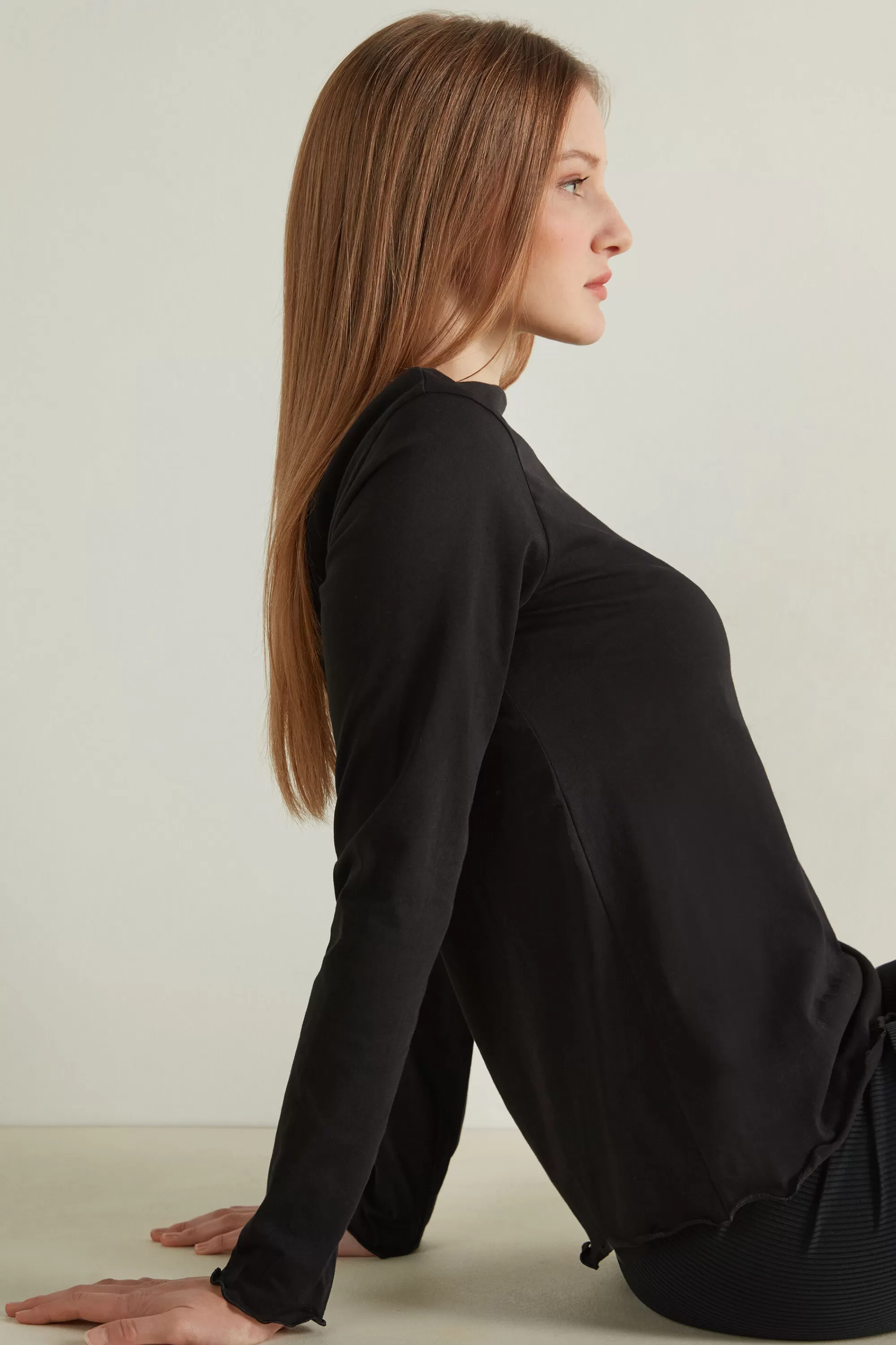 Fashion Maglia Cotone Manica Lunga Punto Bambola - Pigiami Combinabili - Donna | Maglie maniche lunghe | Pigiami combinabili