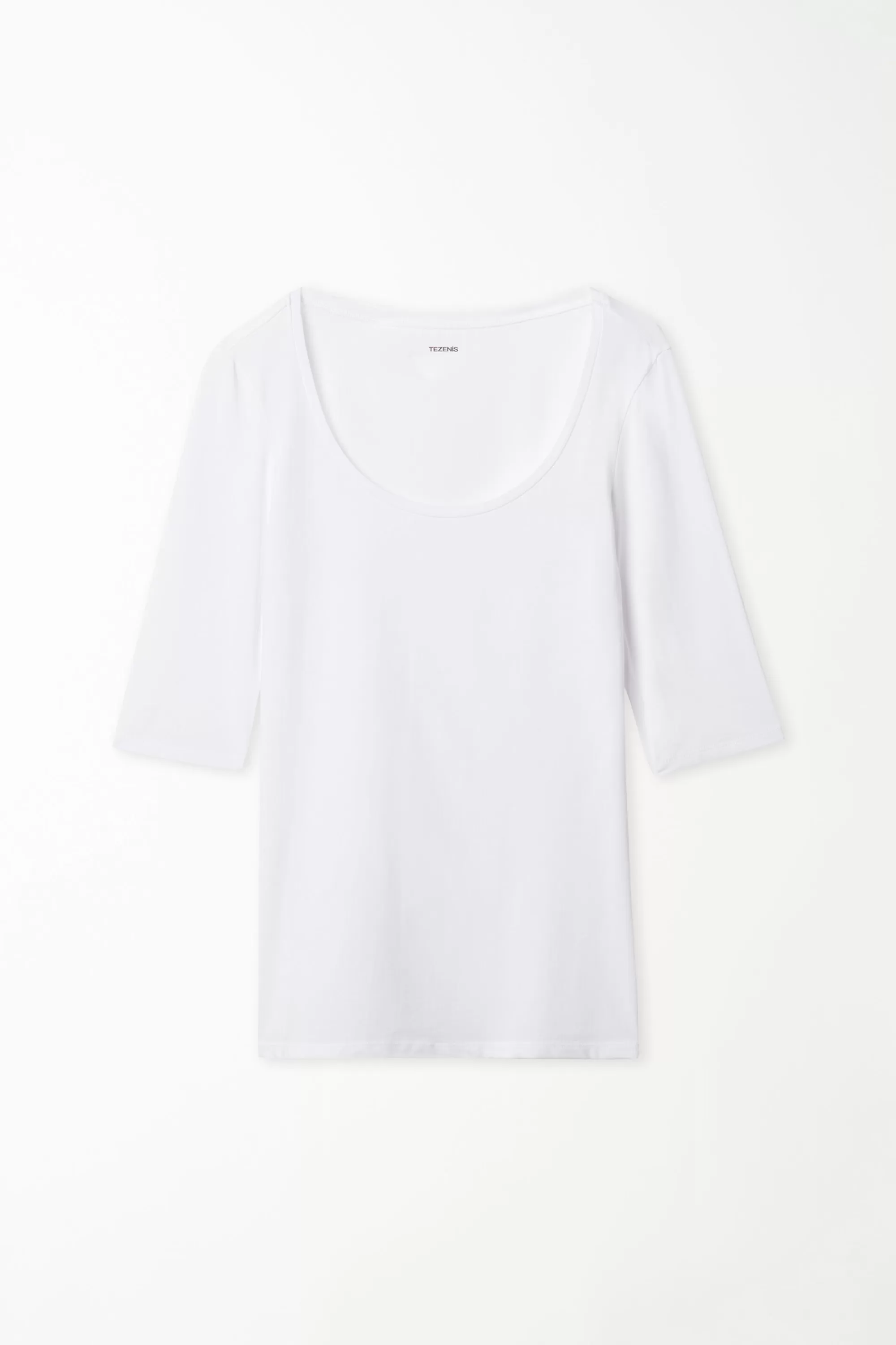 Hot Maglia Manica Corta Scollo Madonna In Cotone - Magliette Maniche Corte - Donna | Magliette maniche corte