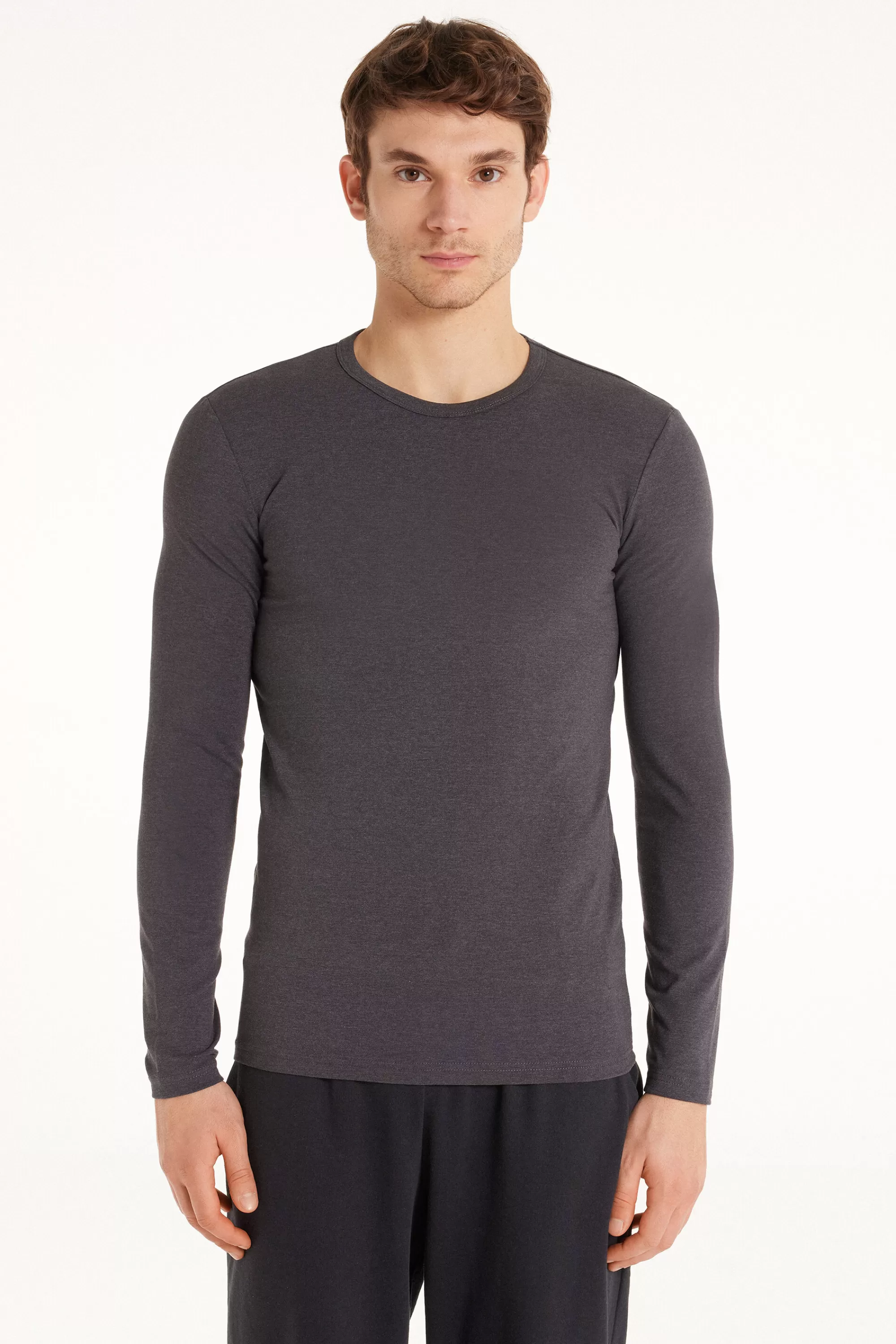 Clearance Maglia Manica Lunga Girocollo Cotone Termico - Maglie Maniche Lunghe - Uomo | Maglie termiche | Maglie maniche lunghe