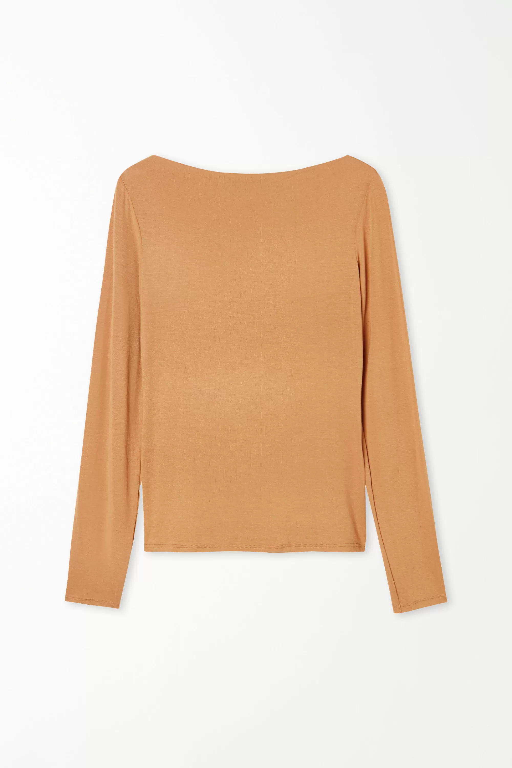 Online Maglia Maniche Lunghe Scollo Barchetta Viscosa - Maglie Maniche Lunghe - Donna | Maglie maniche lunghe