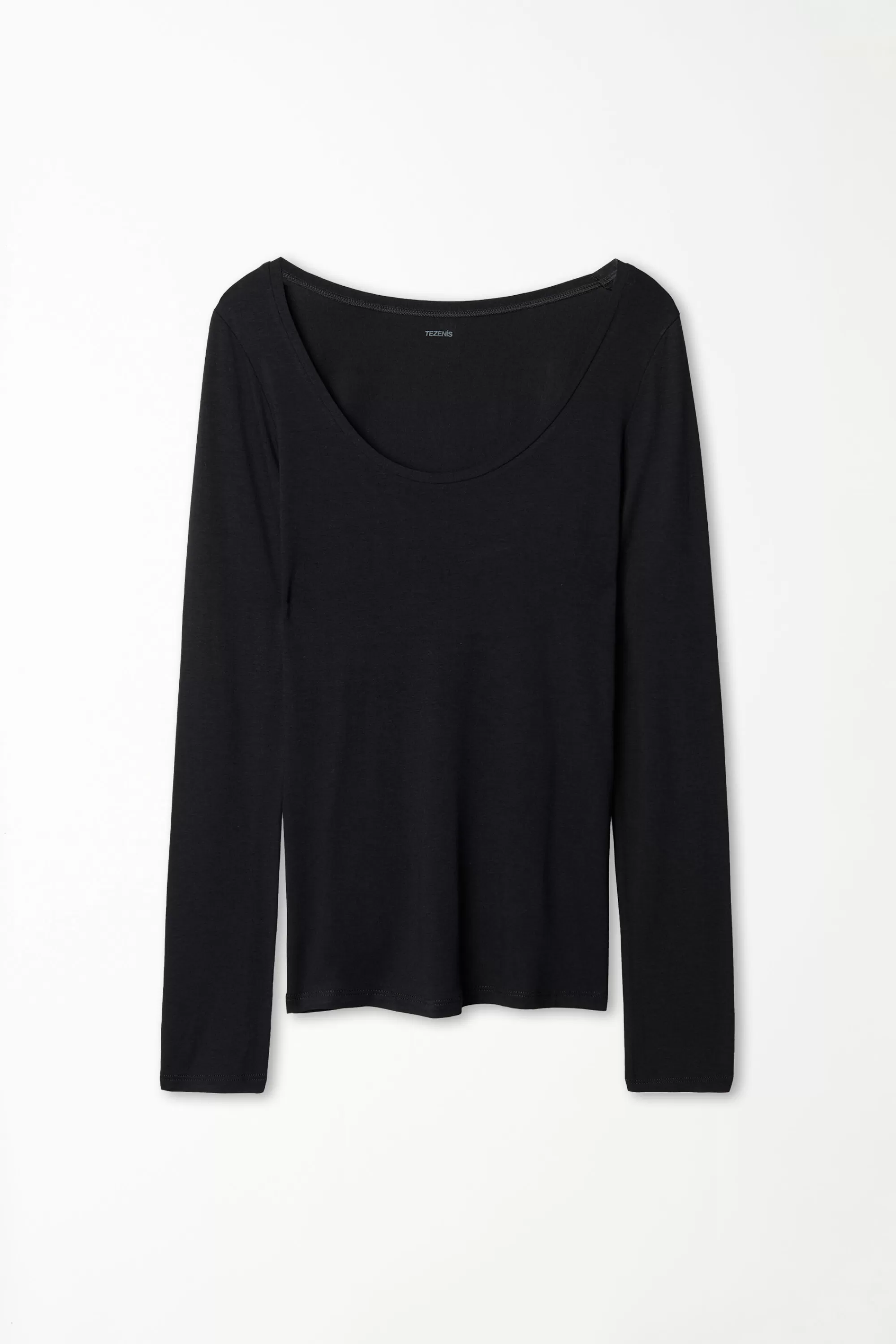 Shop Maglia Scollo Madonna Maniche Lunghe In Viscosa - Maglie Maniche Lunghe - Donna | Maglie maniche lunghe