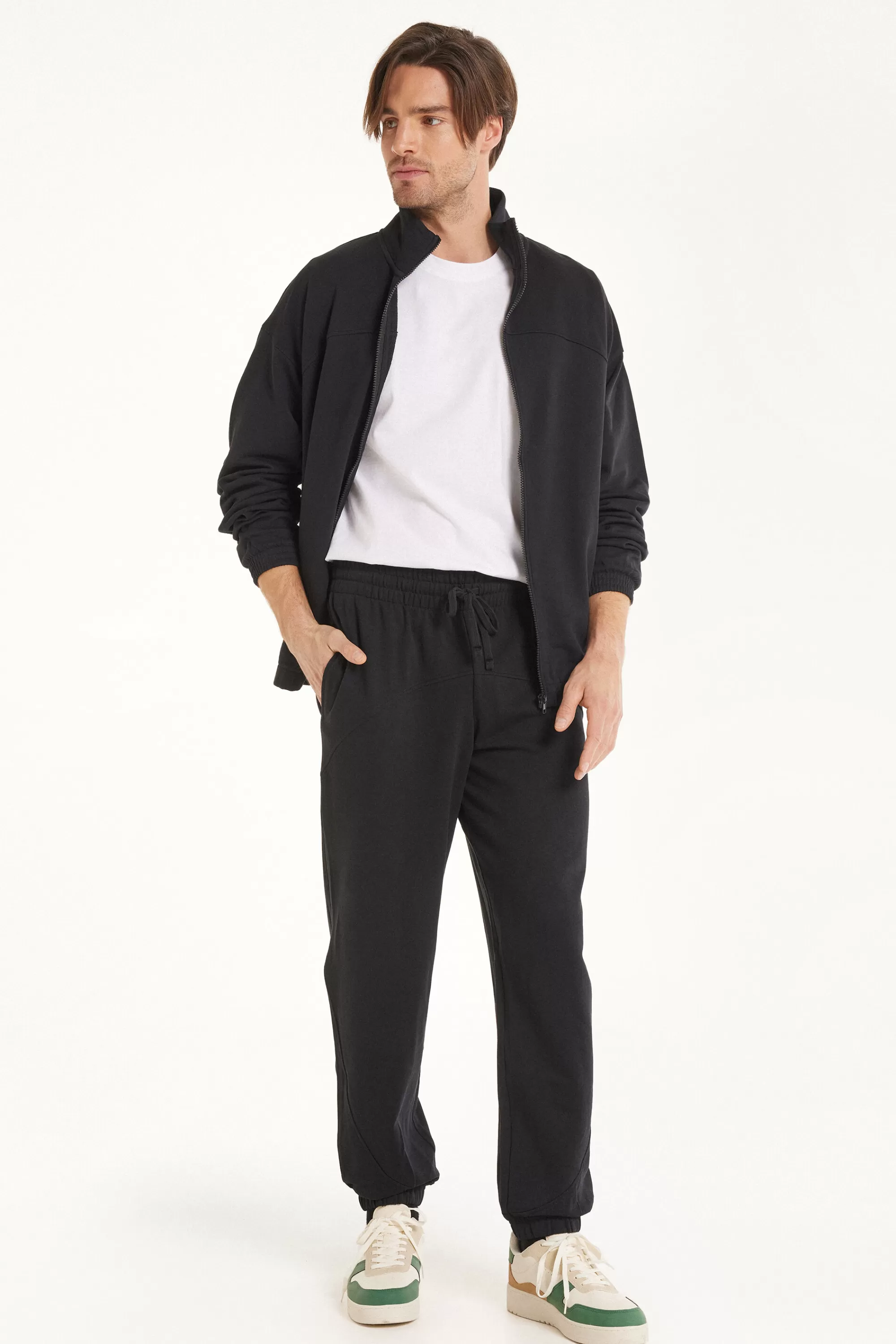 Store Pantalone Lungo Felpa Con Tasche E Coulisse Basic - Pantaloni Lunghi - Uomo | Tute | Pantaloni lunghi
