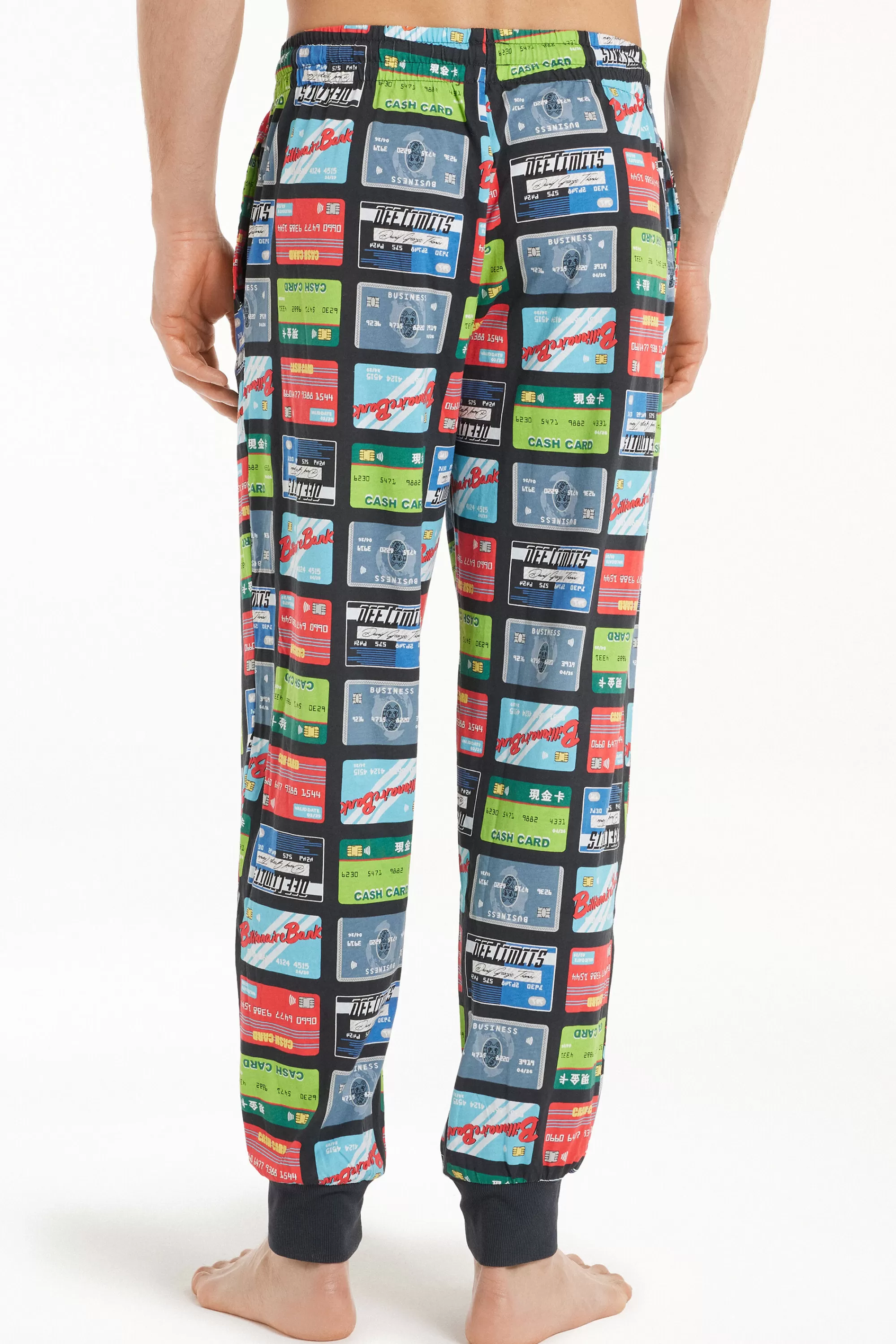 Best Sale Pantalone Lungo In Cotone Con Polsini - Pigiami Lunghi - Uomo | Pantaloni lunghi | Pigiami lunghi