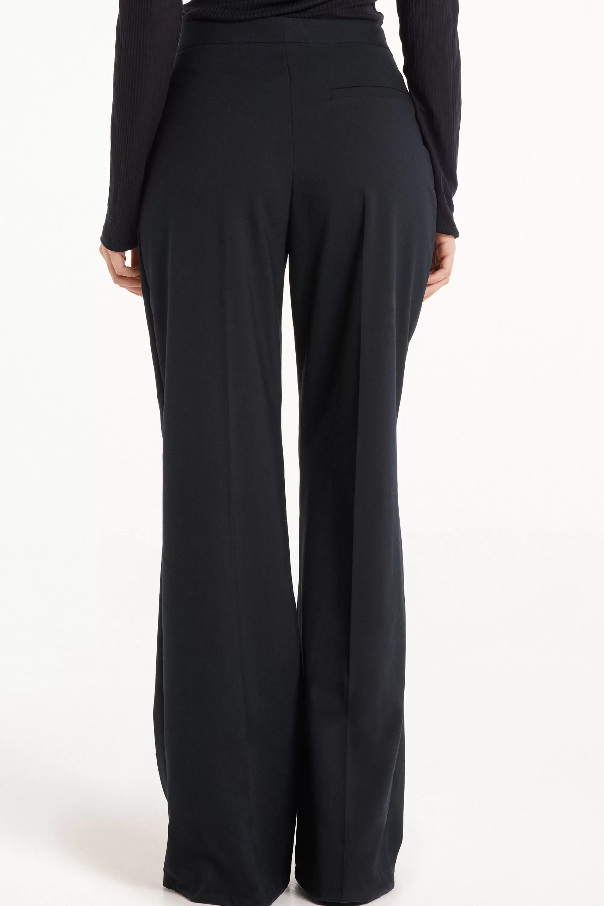 Cheap Pantaloni Lunghi A Palazzo In Tela - Pantaloni - Donna | Pantaloni