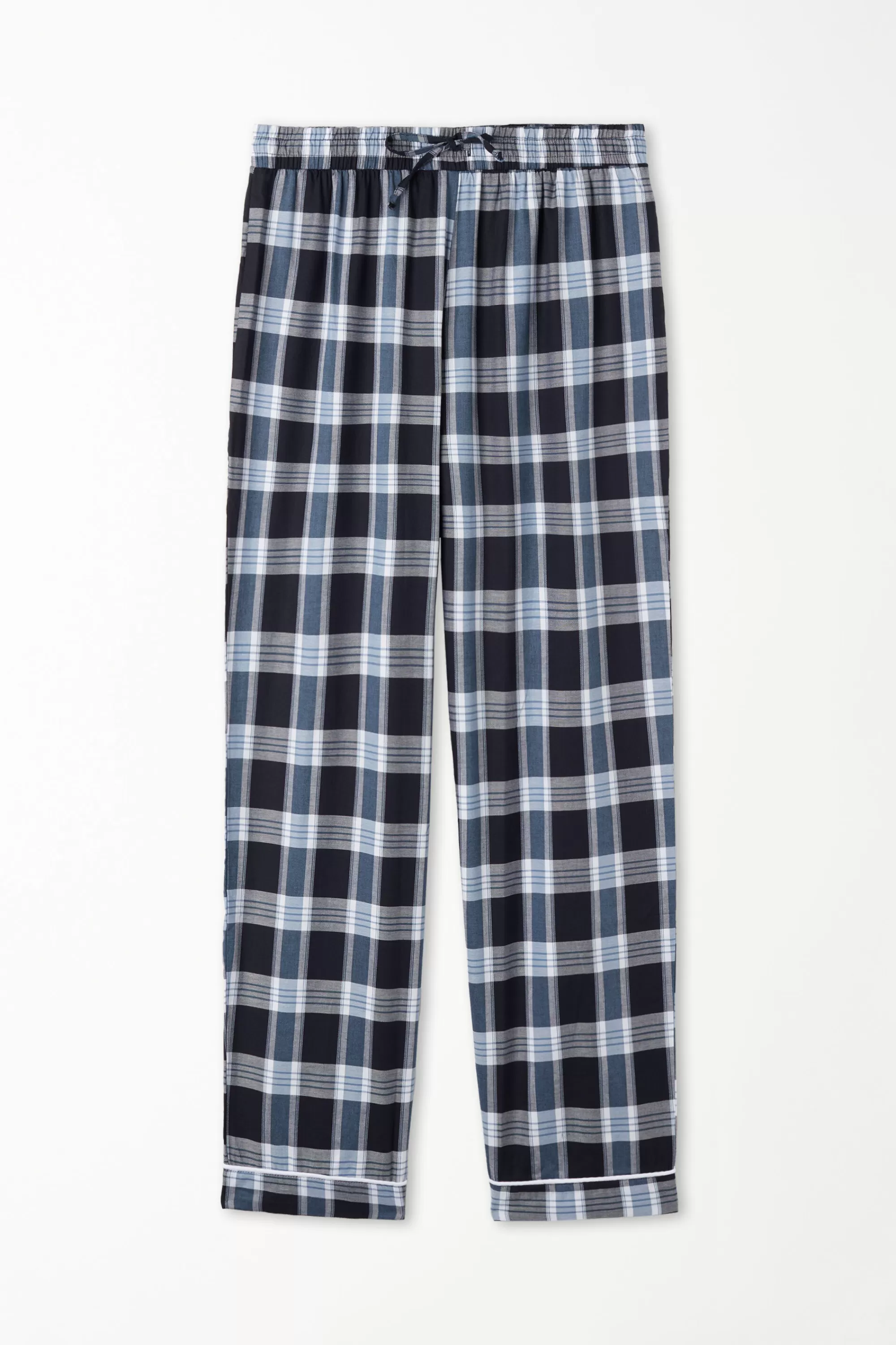 Sale Pantaloni Lunghi Piping In Tela A Quadri - Pigiami Lunghi - Uomo | Pantaloni lunghi | Pigiami lunghi