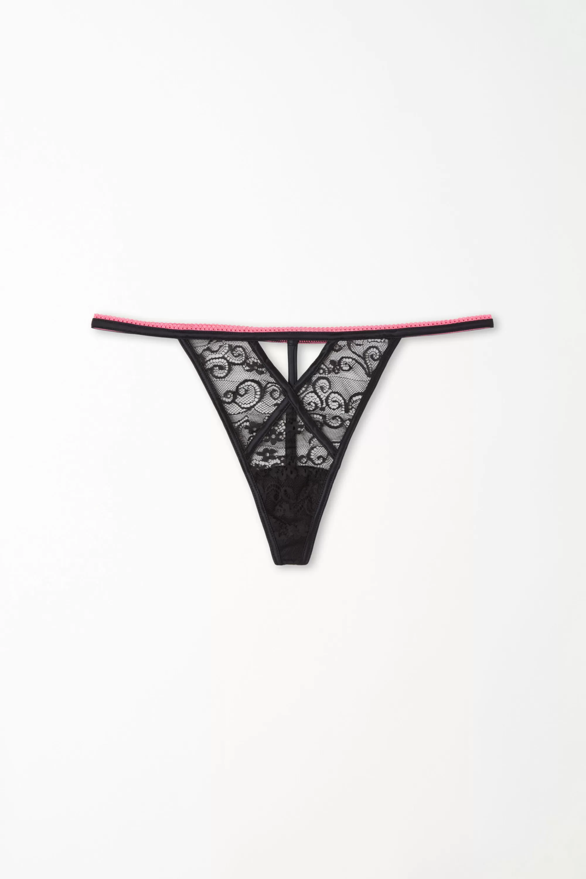 Shop Perizoma Con Fianchetto Tanga Dark Rose Lace - Perizoma E Tanga - Donna | Slip