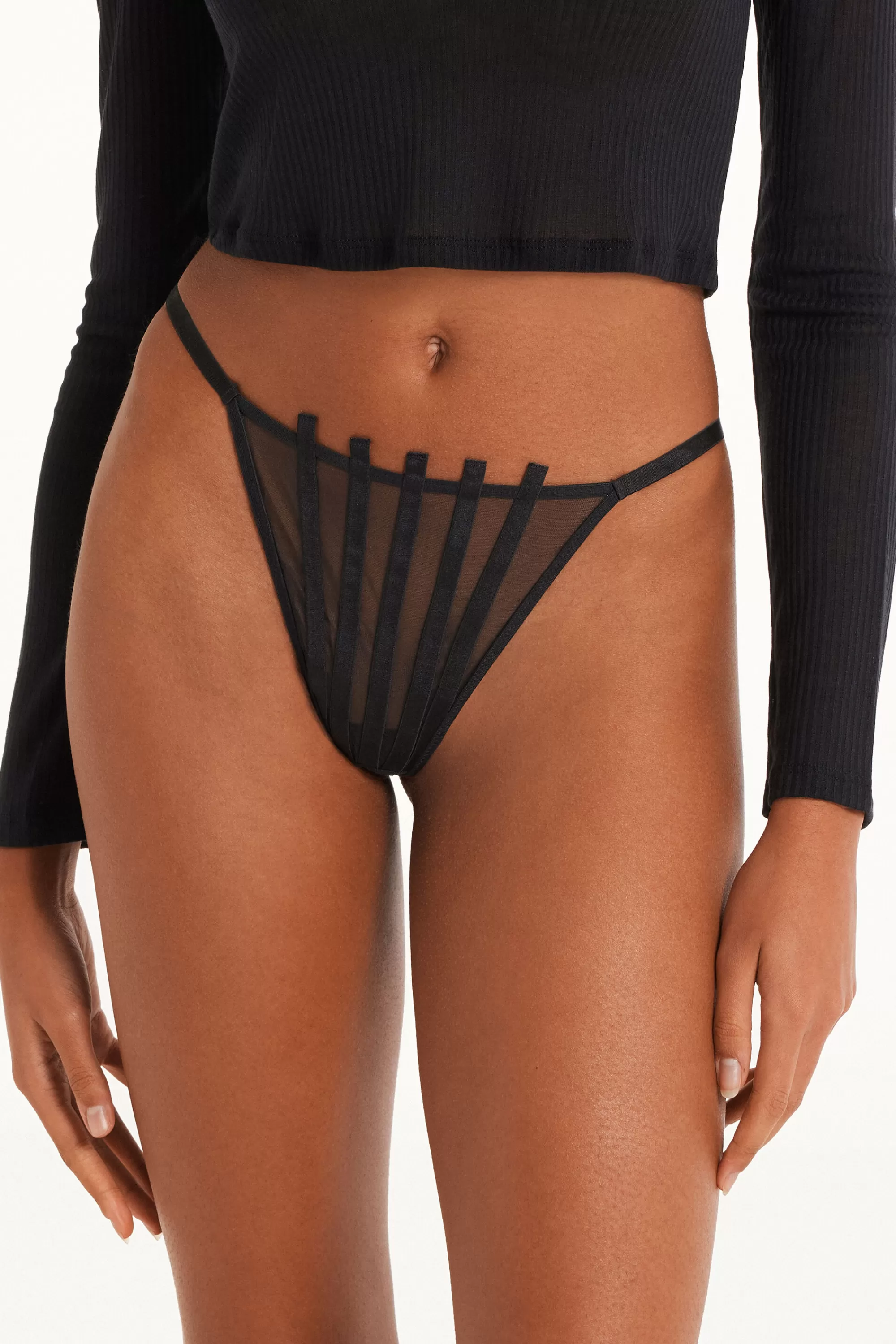 New Perizoma Con Fianchetto Tanga In Tulle - Perizoma E Tanga - Donna | Slip