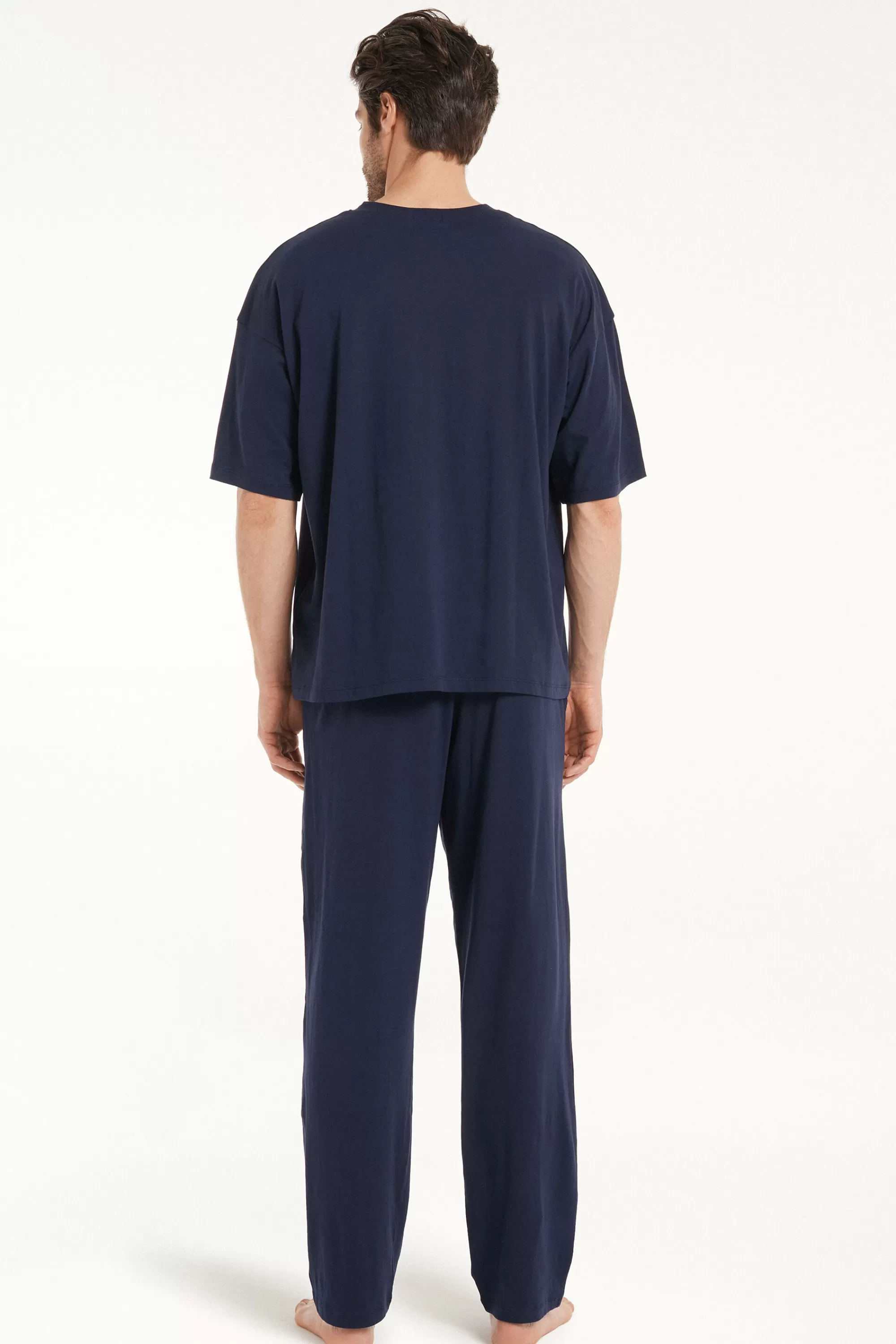 Flash Sale Pigiama Lungo A Mezza Manica In Cotone Over - Pigiami Lunghi - Uomo | Pigiami lunghi