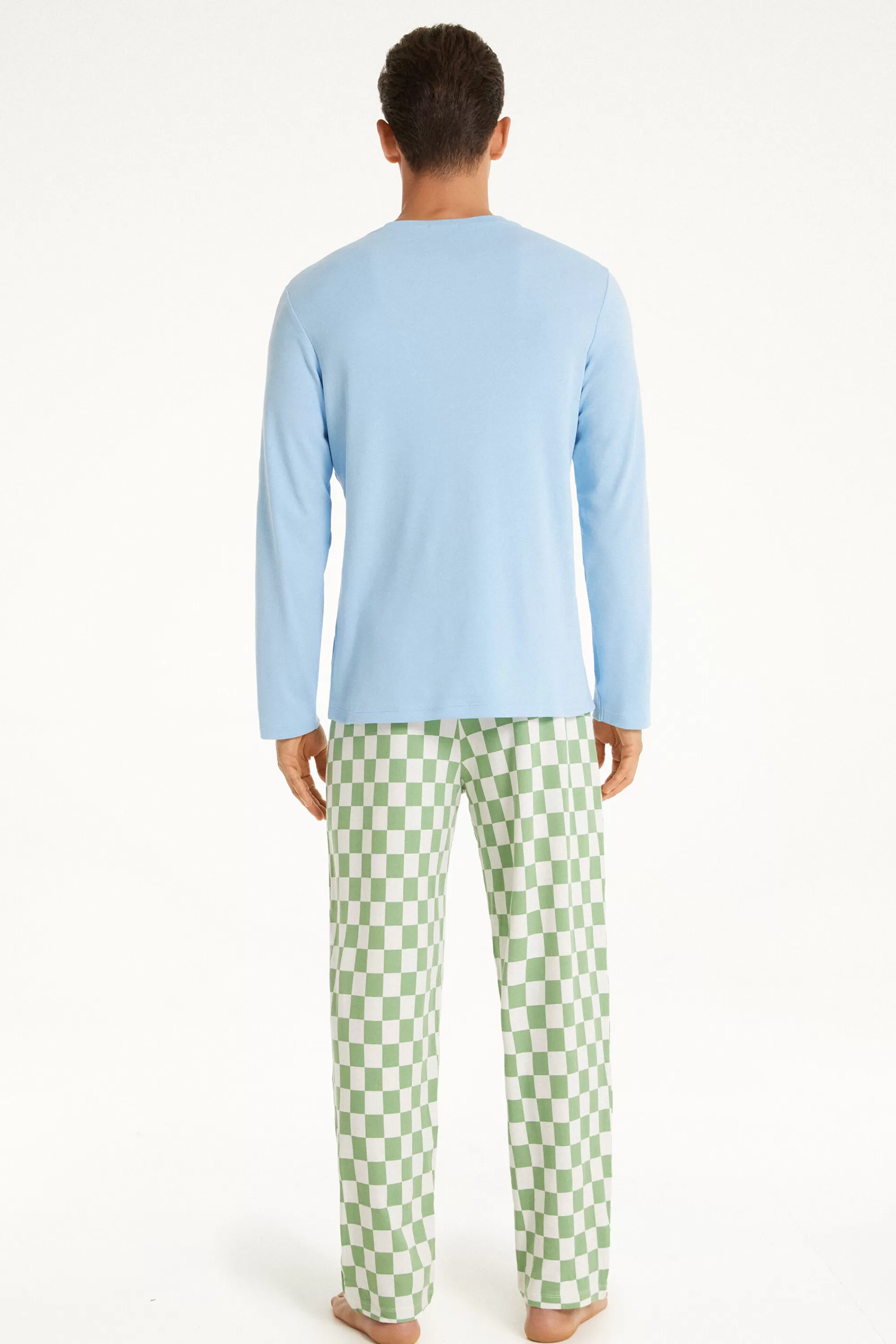 Fashion Pigiama Lungo Cotone Stampa Coccodrillo - Pigiami Lunghi - Uomo | Pigiami lunghi
