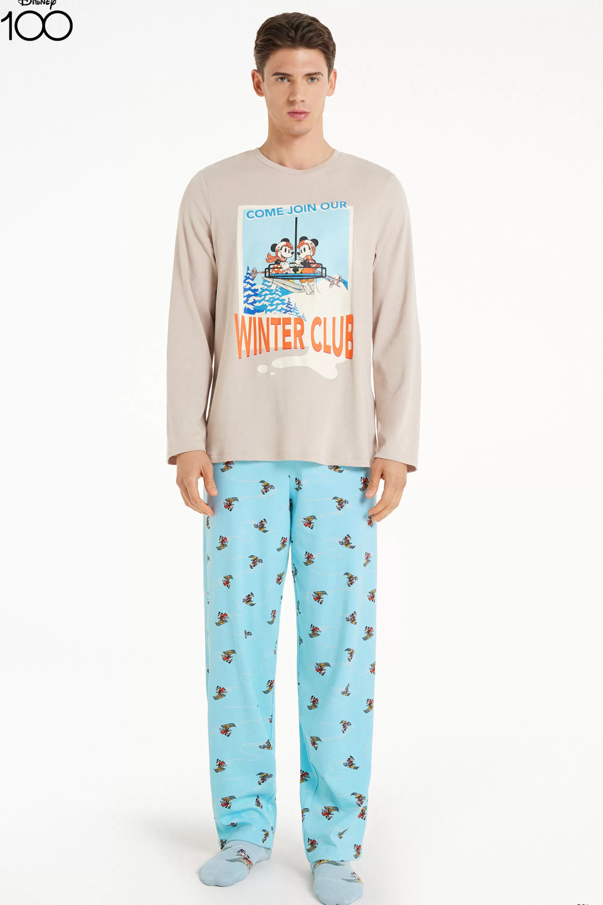 Fashion Pigiama Lungo In Cotone Pesante Disney Uomo - Pigiami Lunghi - Uomo | Pigiami lunghi