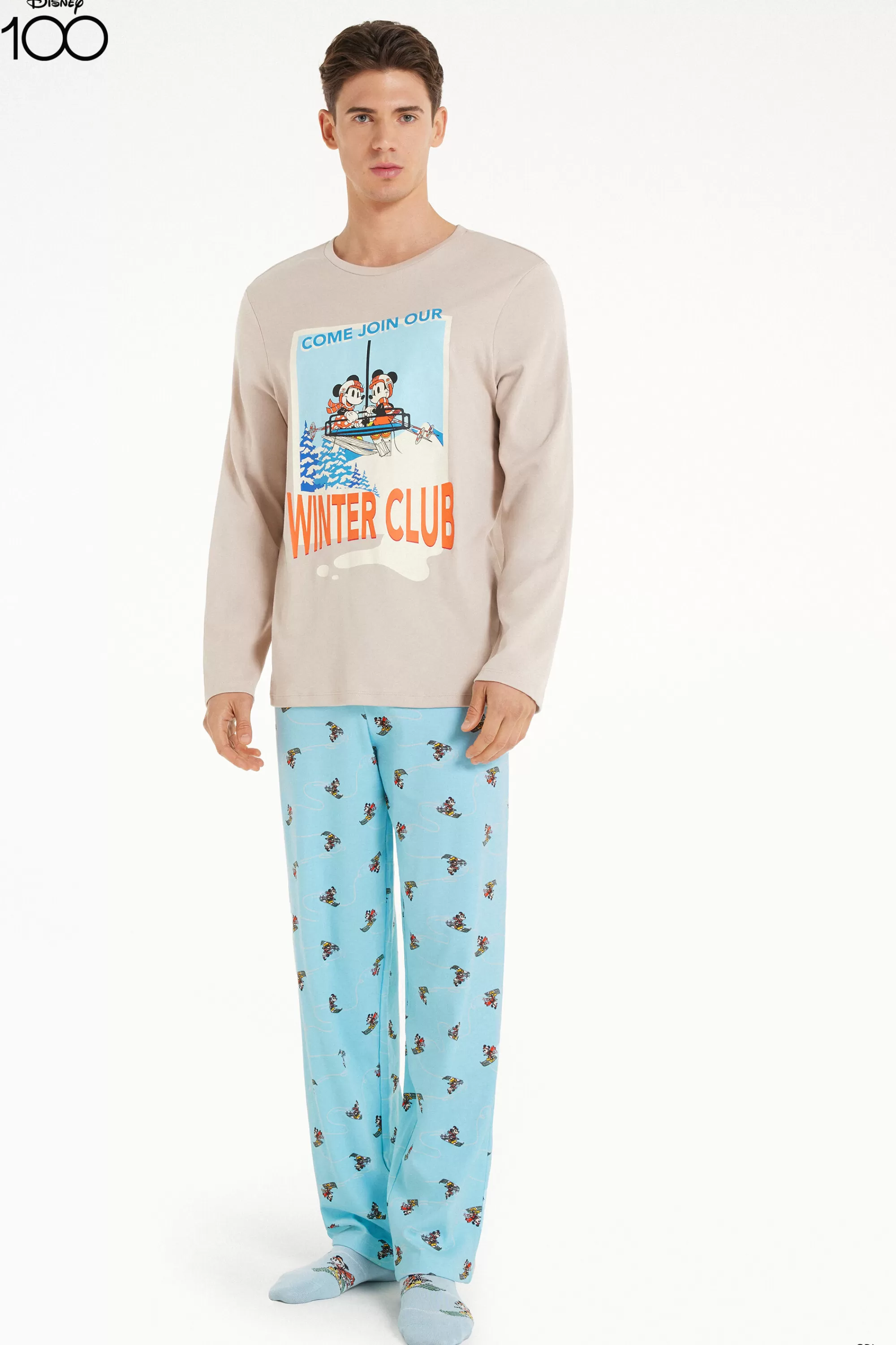 Fashion Pigiama Lungo In Cotone Pesante Disney Uomo - Pigiami Lunghi - Uomo | Pigiami lunghi