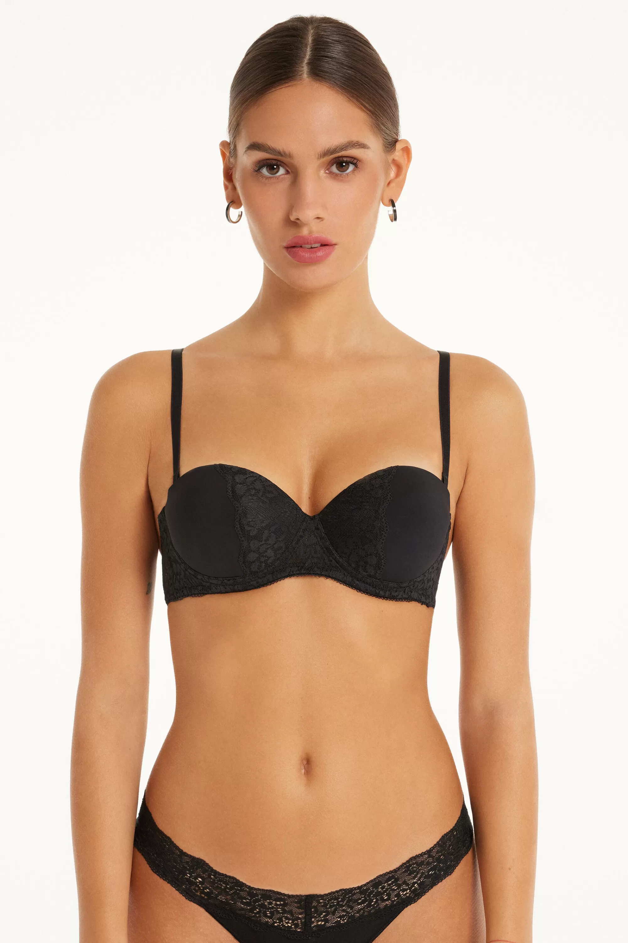 Best Sale Reggiseno A Fascia Super Imbottito Madrid In Microfibra E Pizzo Riciclato - Fascia E Senza Spalline - Donna | Sposa | Invisibile