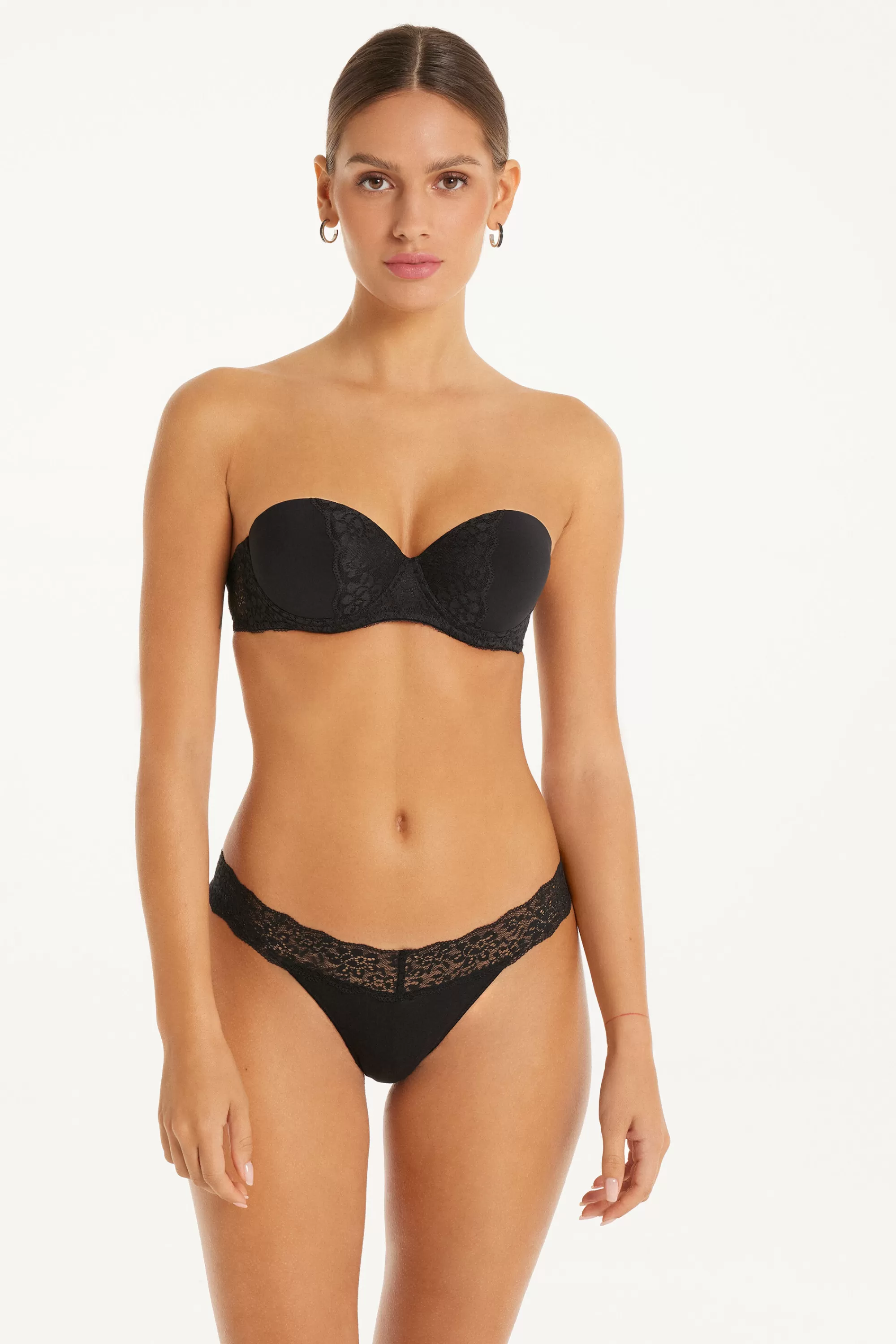 Best Sale Reggiseno A Fascia Super Imbottito Madrid In Microfibra E Pizzo Riciclato - Fascia E Senza Spalline - Donna | Sposa | Invisibile