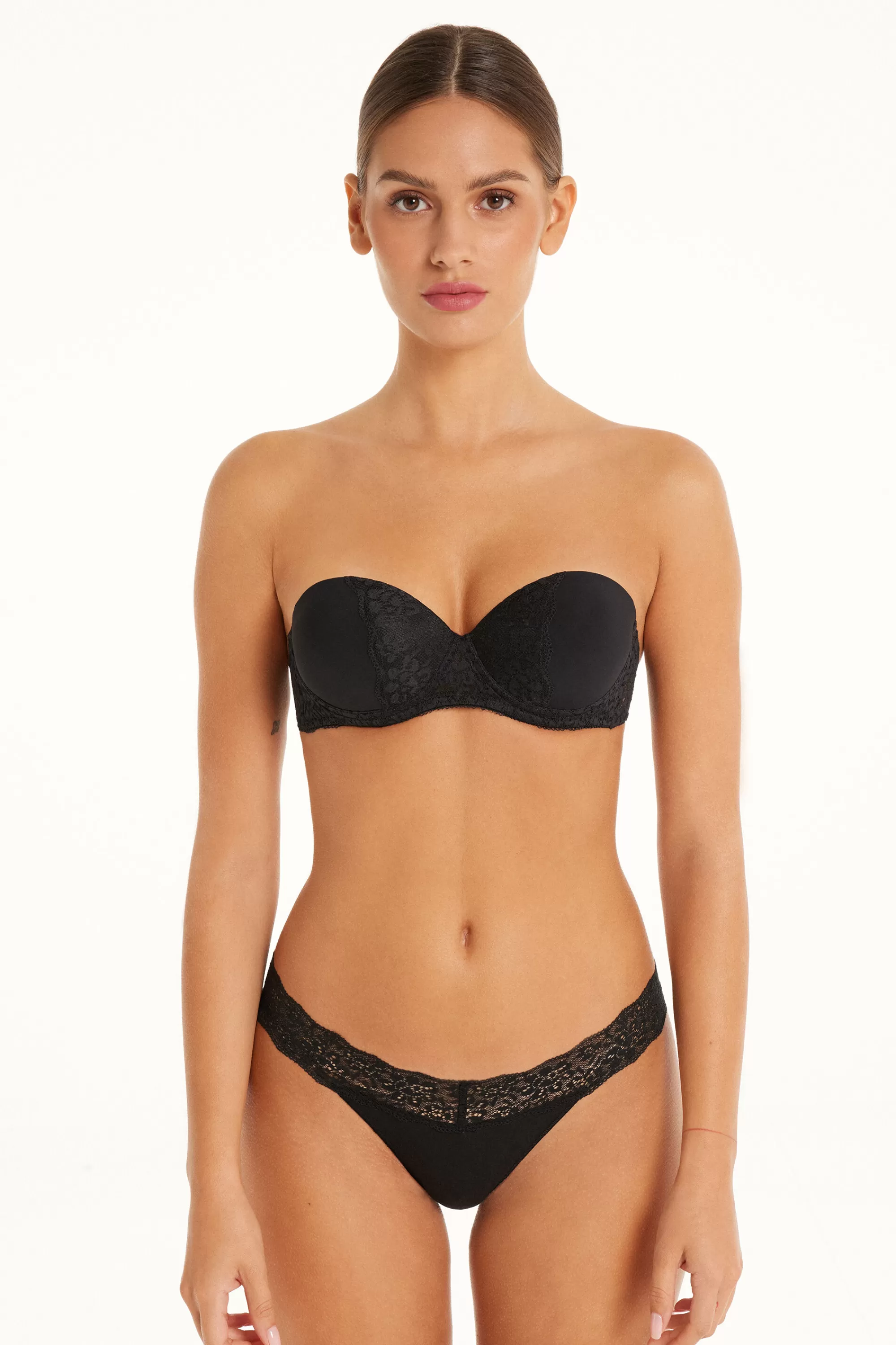 Best Sale Reggiseno A Fascia Super Imbottito Madrid In Microfibra E Pizzo Riciclato - Fascia E Senza Spalline - Donna | Sposa | Invisibile