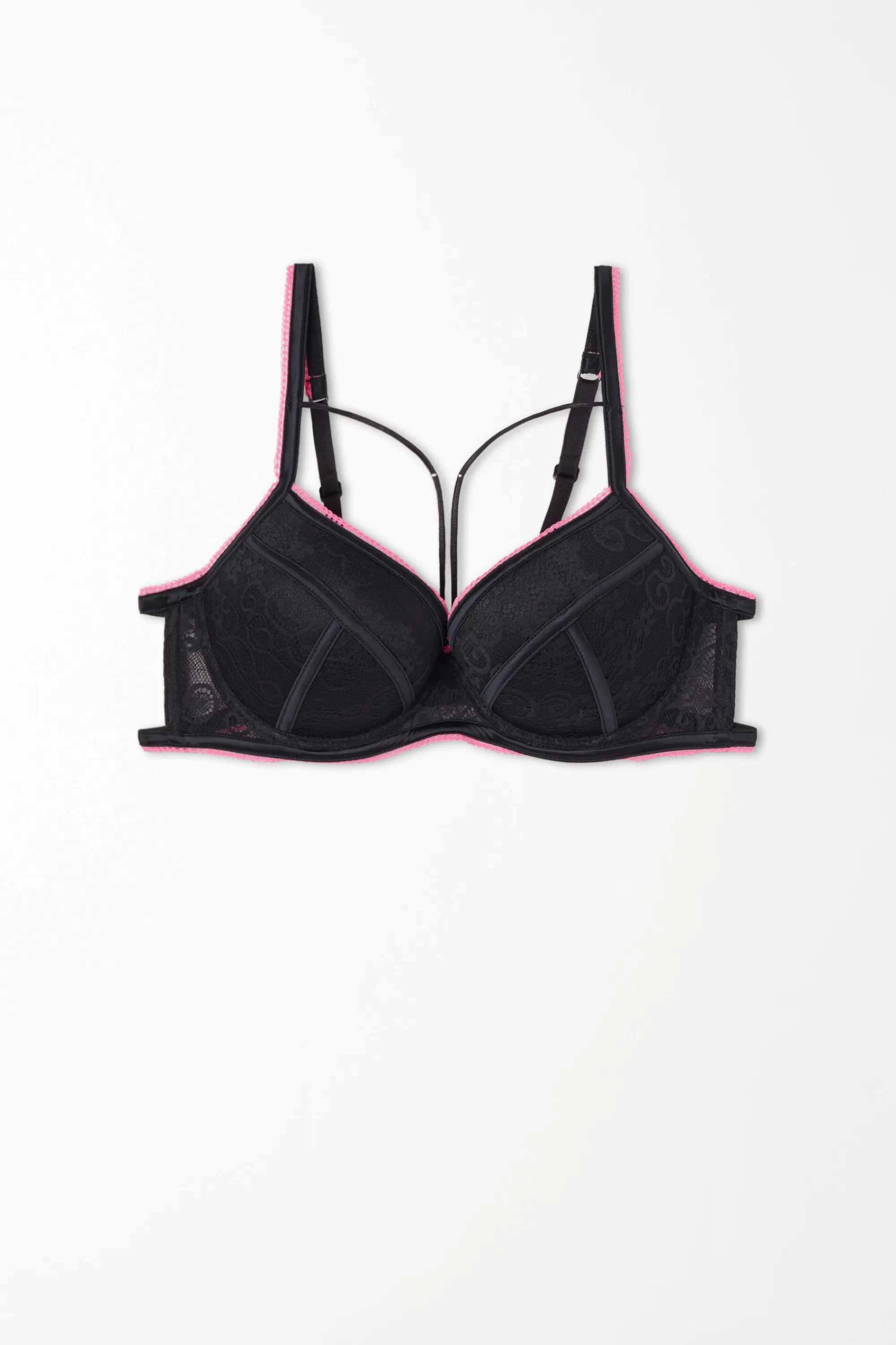 Fashion Reggiseno Balconcino Berlin Dark Rose Lace - Push Up - Donna | Reggiseni
