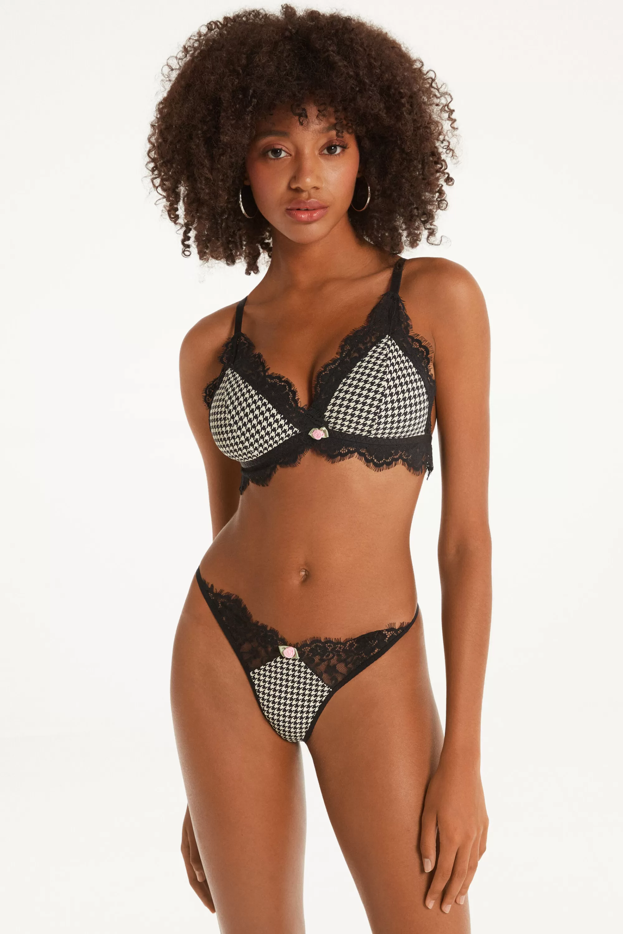 Best Sale Reggiseno Triangolo Havana Roses Pied De Poule - Bralette E Brassiere - Donna | Reggiseni
