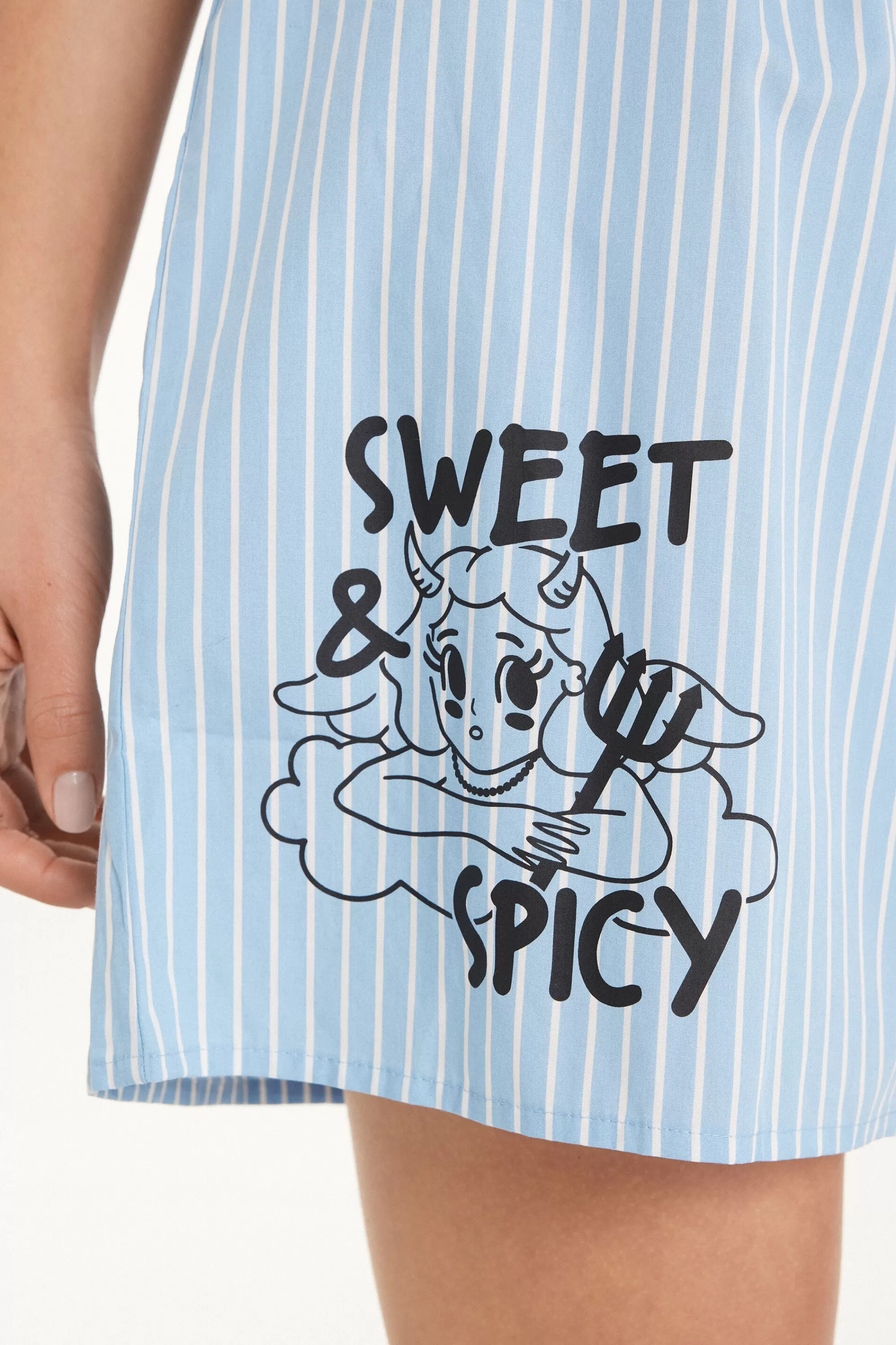 Cheap Shorts Gessato Con Scritte Over - Pigiami Combinabili - Donna | Shorts | Pigiami combinabili