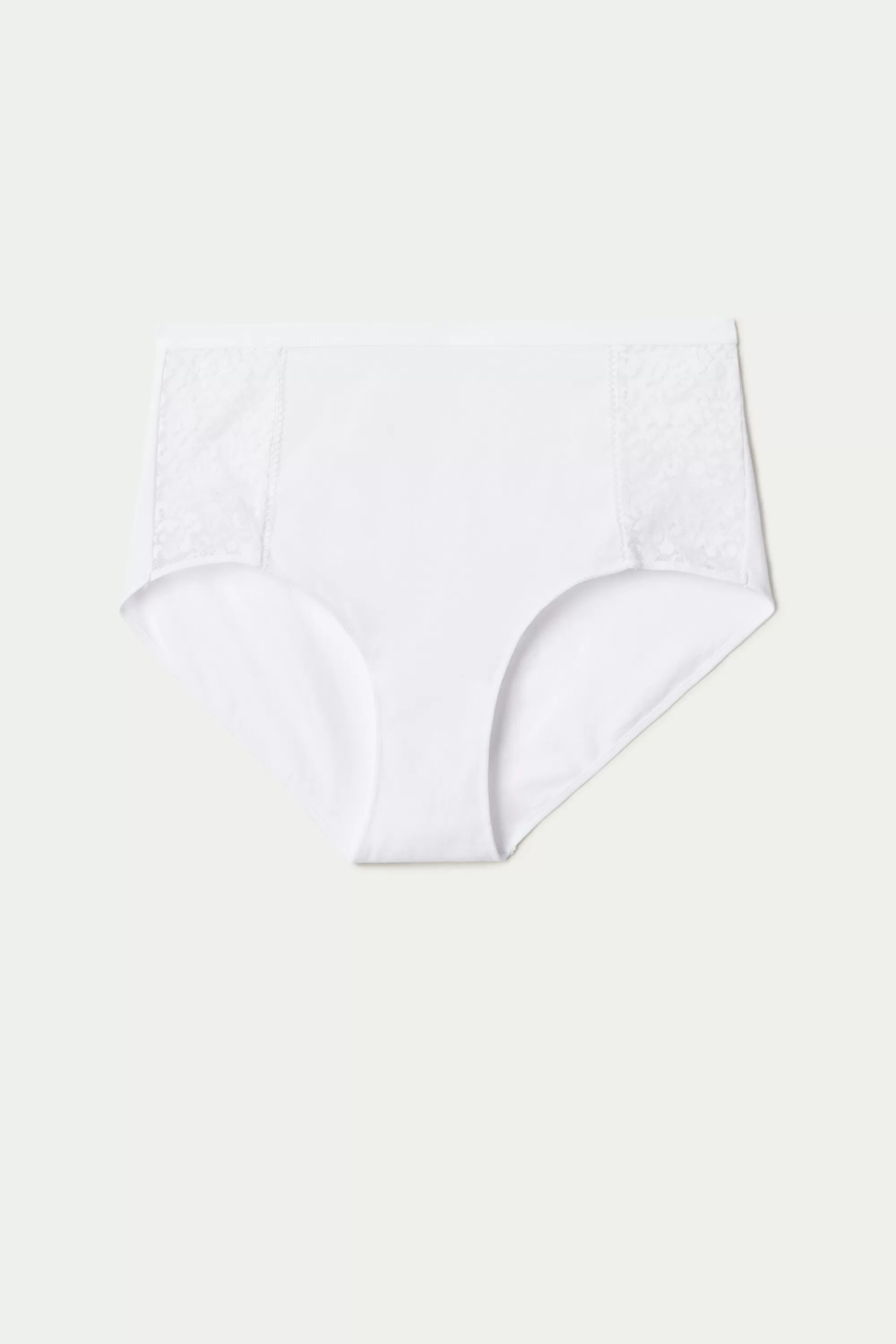 Online Slip Alto In Cotone E Pizzo Riciclato - Slip Classico - Donna | Slip | Completi intimi