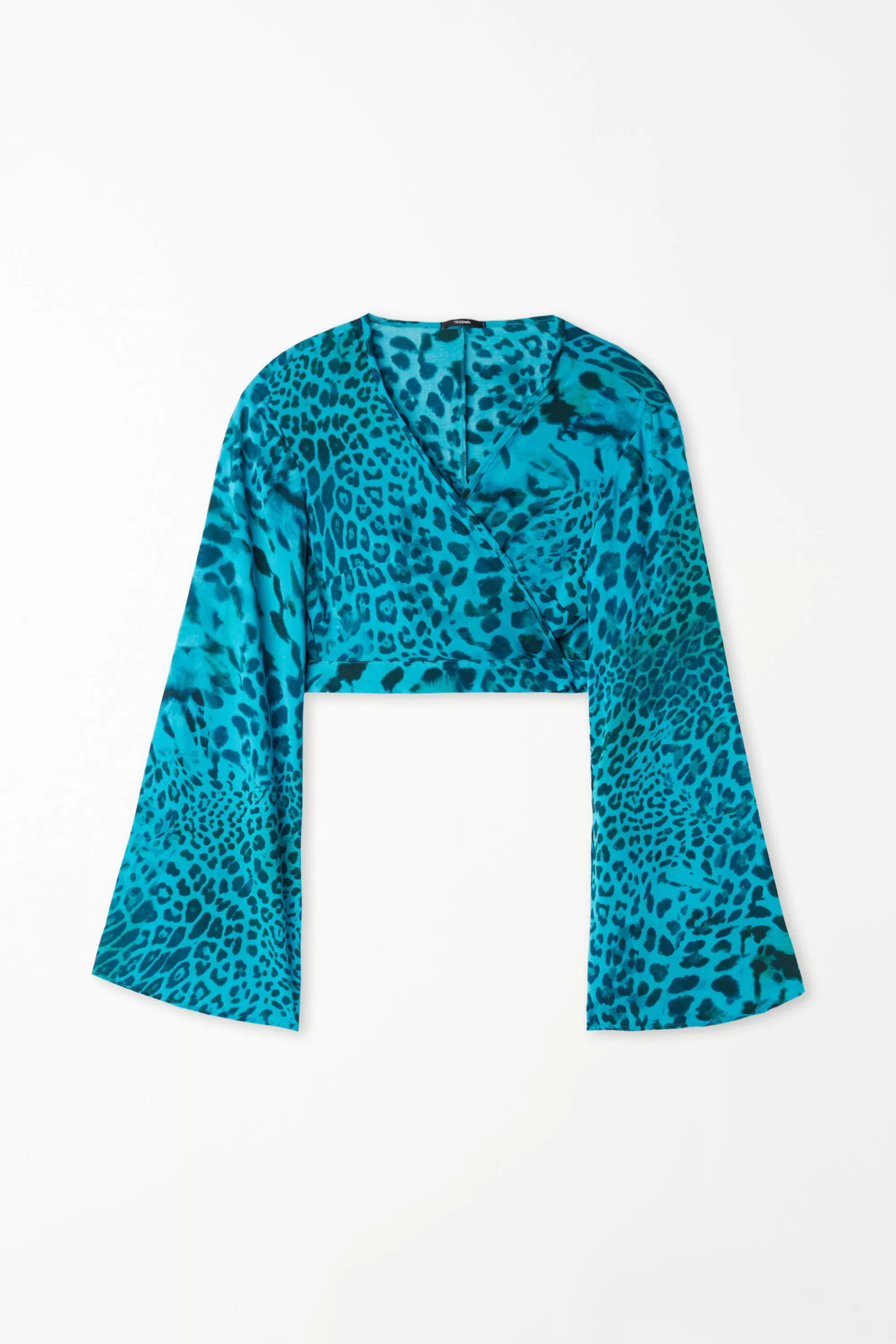 Fashion Top Corto Manica Lunga Tela Viscosa - Maglie Maniche Lunghe - Donna | Maglie maniche lunghe