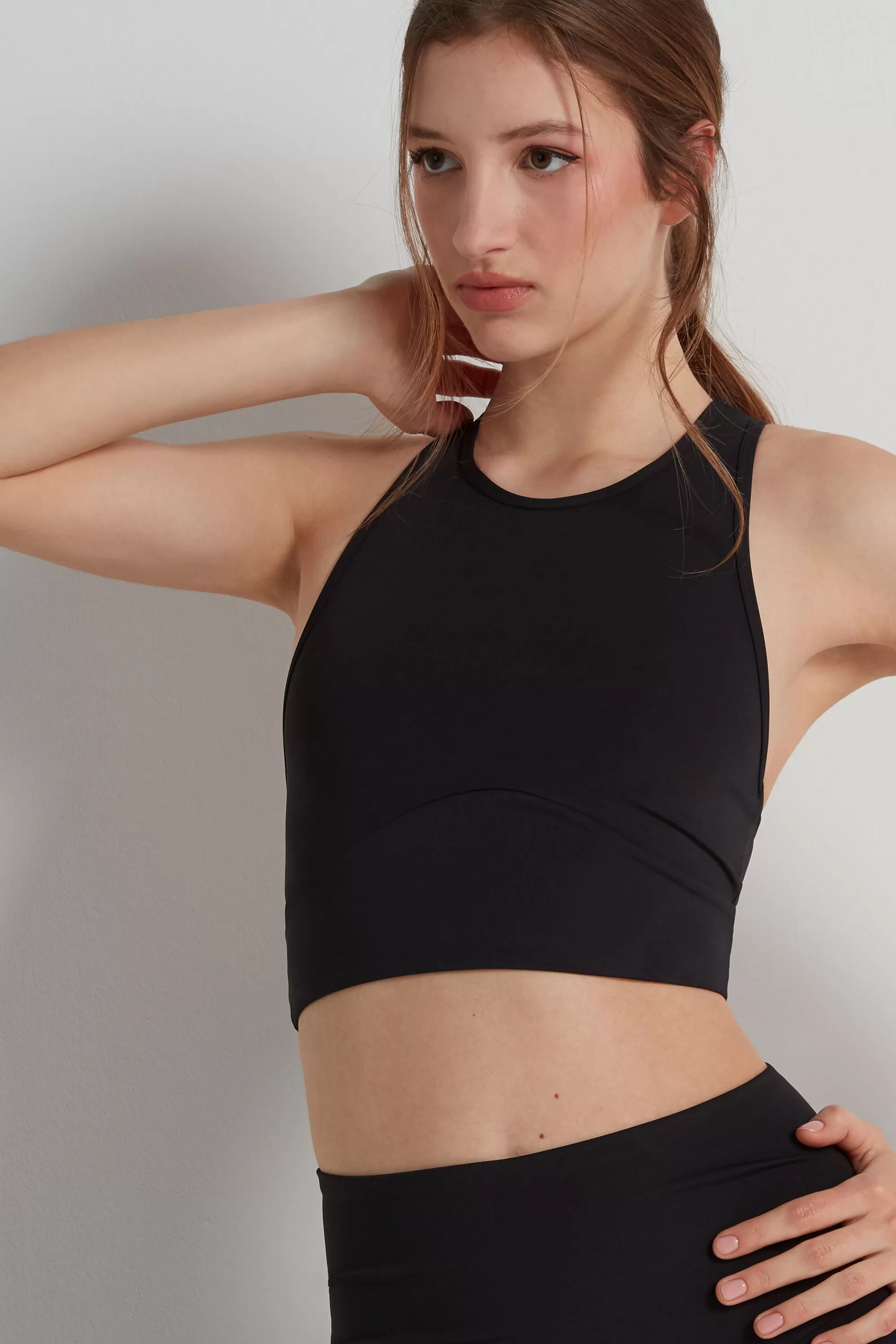 Hot Top Corto Senza Maniche In Microfibra - Canotte E Top - Donna | Top e T-shirt | Collezione Fitness