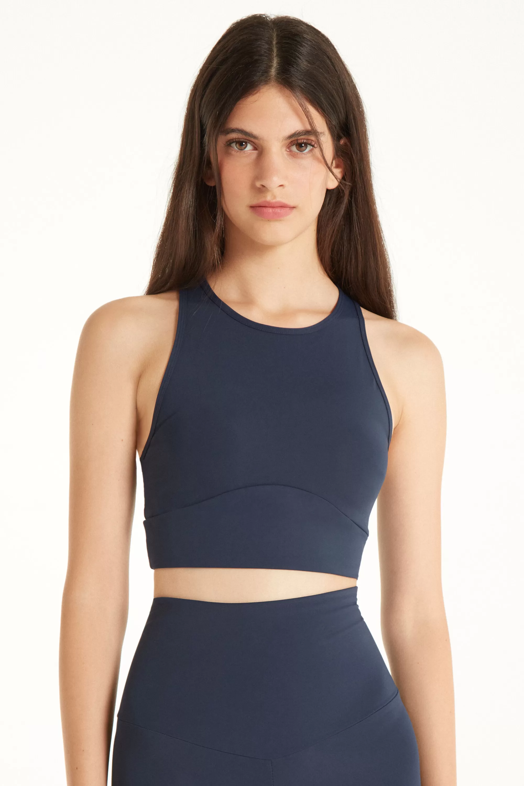 Cheap Top Corto Senza Maniche In Microfibra - Canotte E Top - Donna | Top e T-shirt | Collezione Fitness