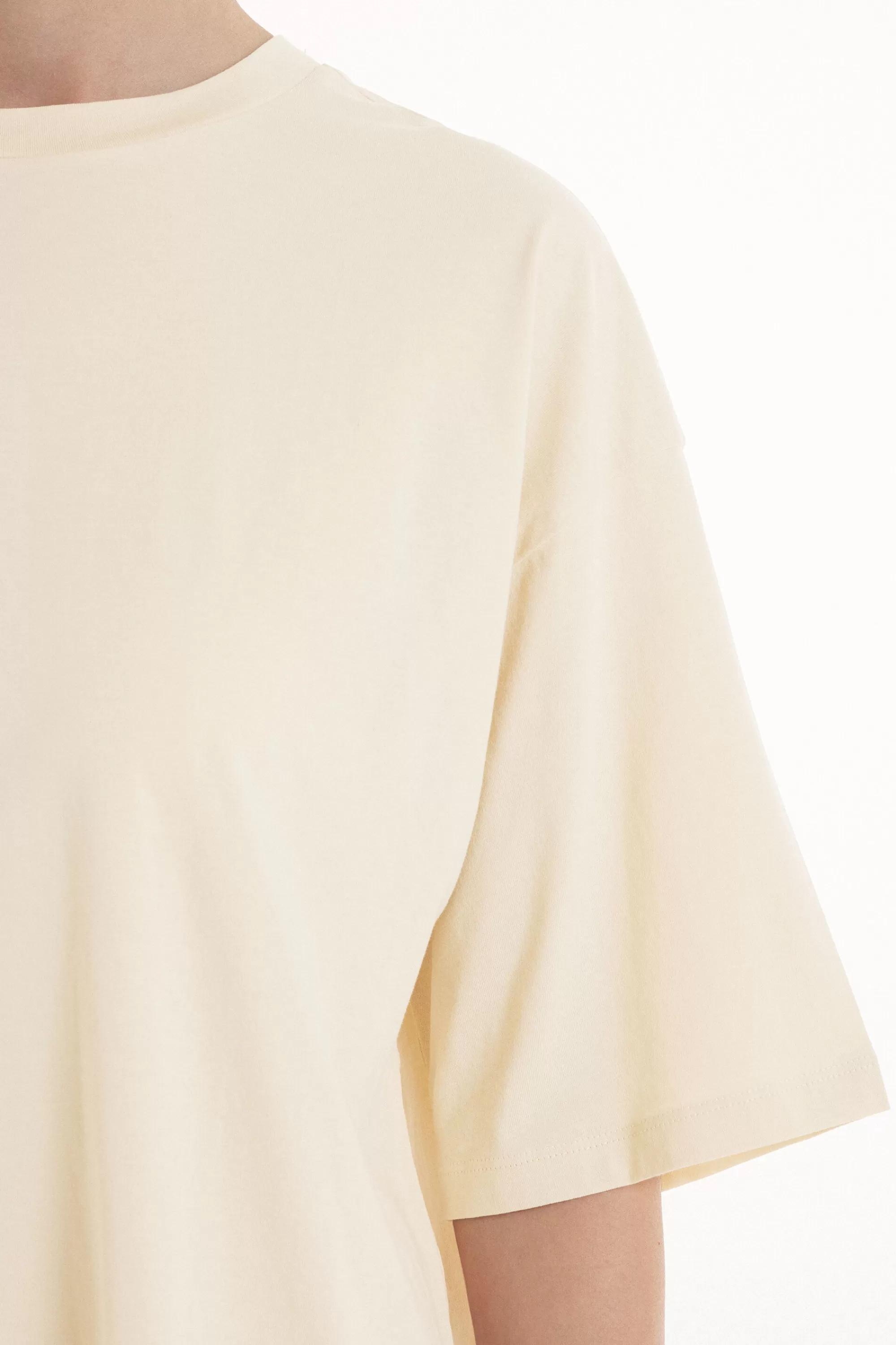 Clearance T-Shirt A Girocollo Oversize In Cotone - Magliette Maniche Corte - Donna | Magliette maniche corte
