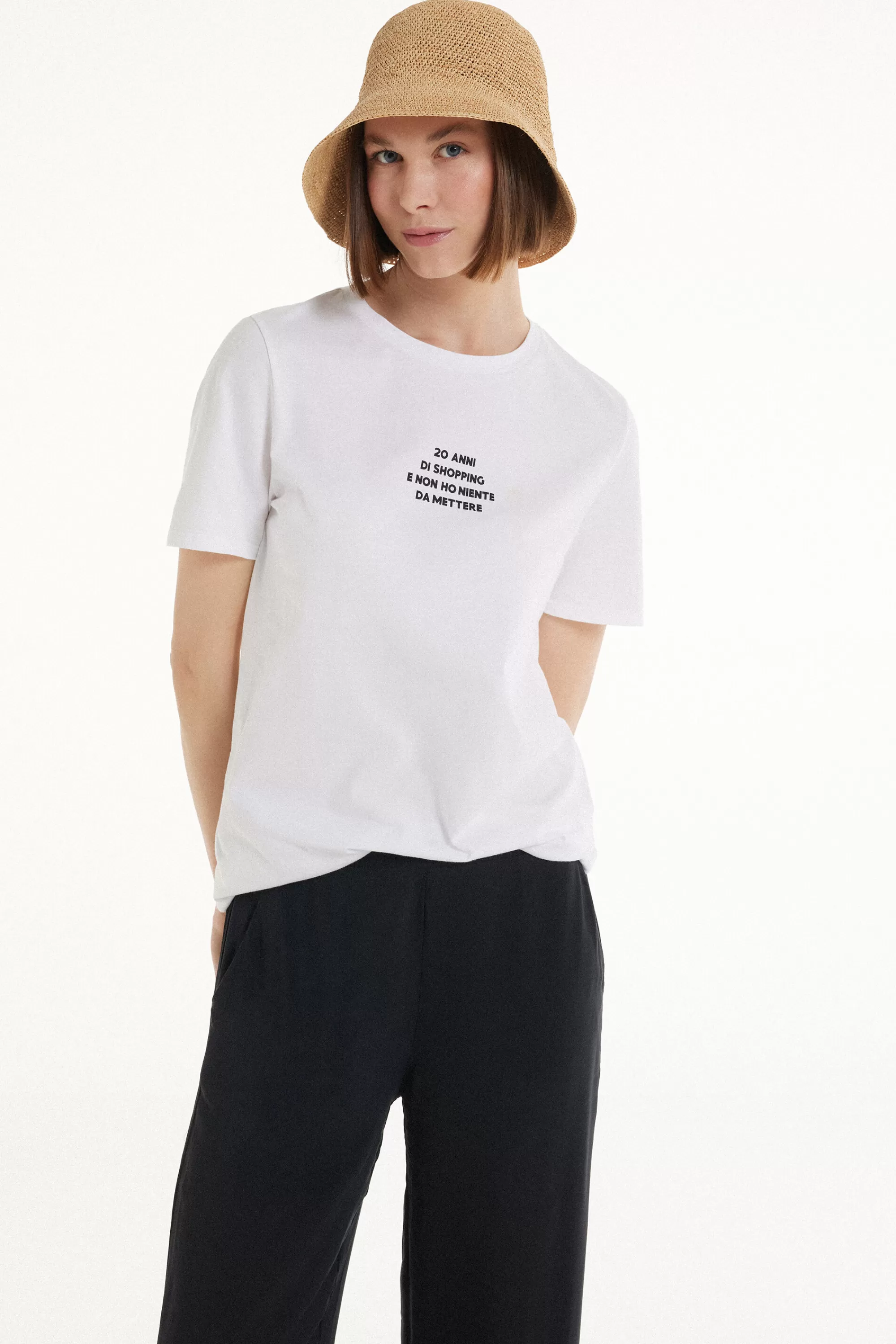 Cheap T-Shirt Cotone Con Stampa - Magliette Maniche Corte - Donna | Magliette maniche corte