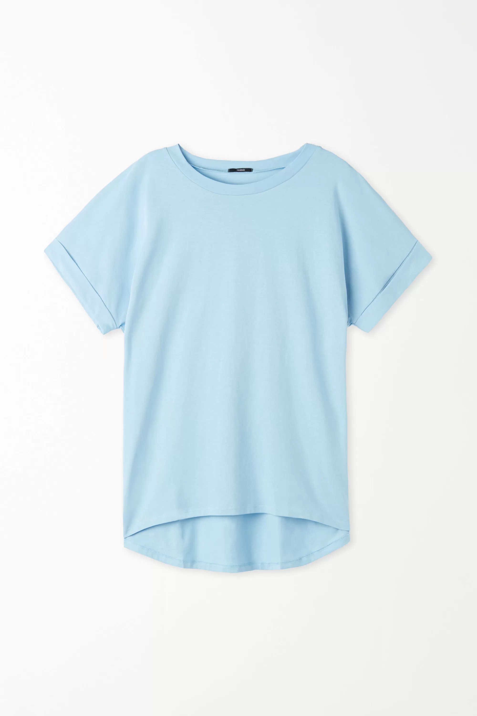 Best Sale T-Shirt In Cotone Con Risvolto Kimono - Magliette Maniche Corte - Donna | Magliette maniche corte