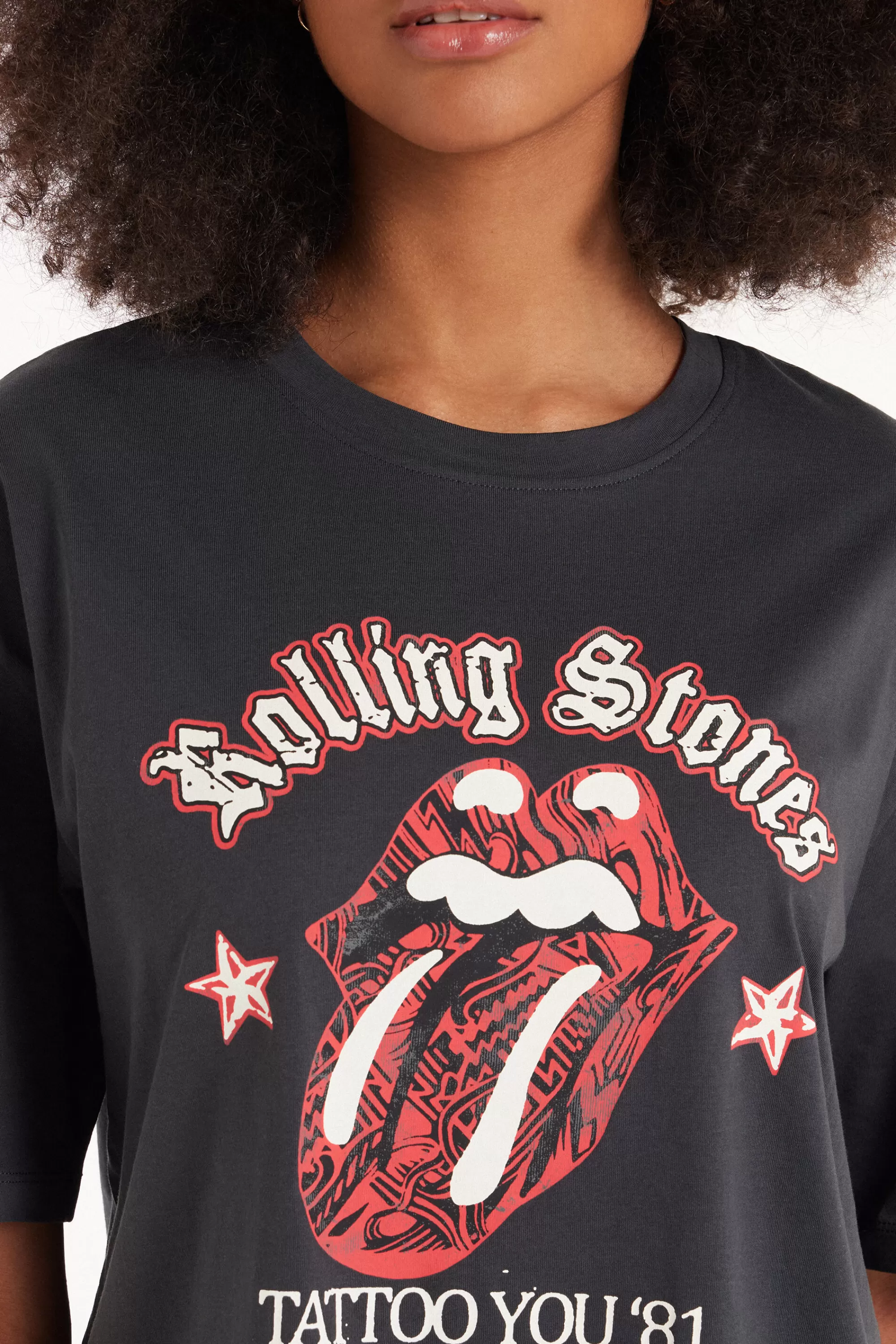 Hot T-Shirt In Cotone Con Stampa Rolling Stones Unisex - Magliette Maniche Corte - Donna | Magliette maniche corte