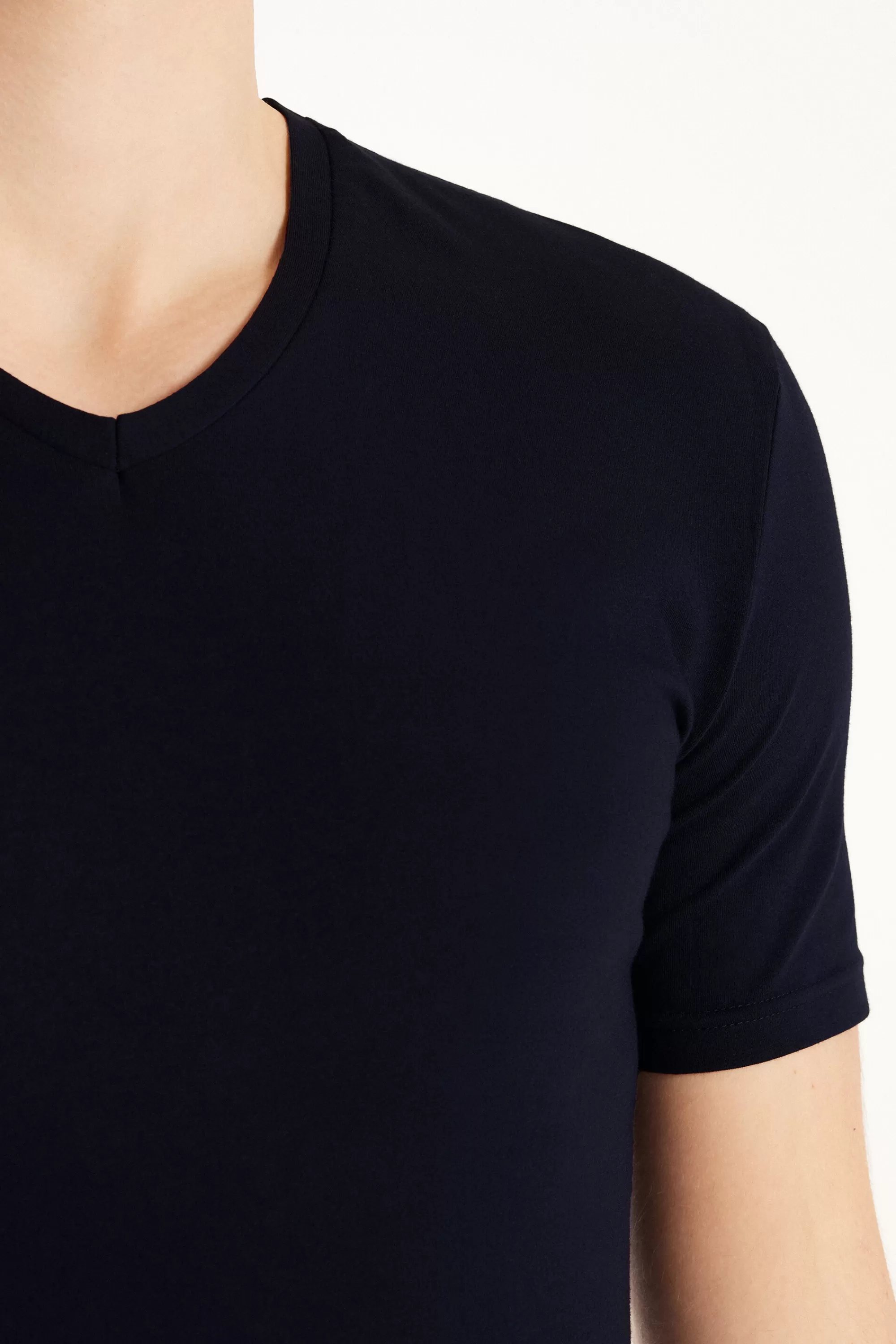 Hot T-shirt Scollo A V In Cotone Elasticizzato - T-shirt E Magliette - Uomo | T-shirt e Magliette