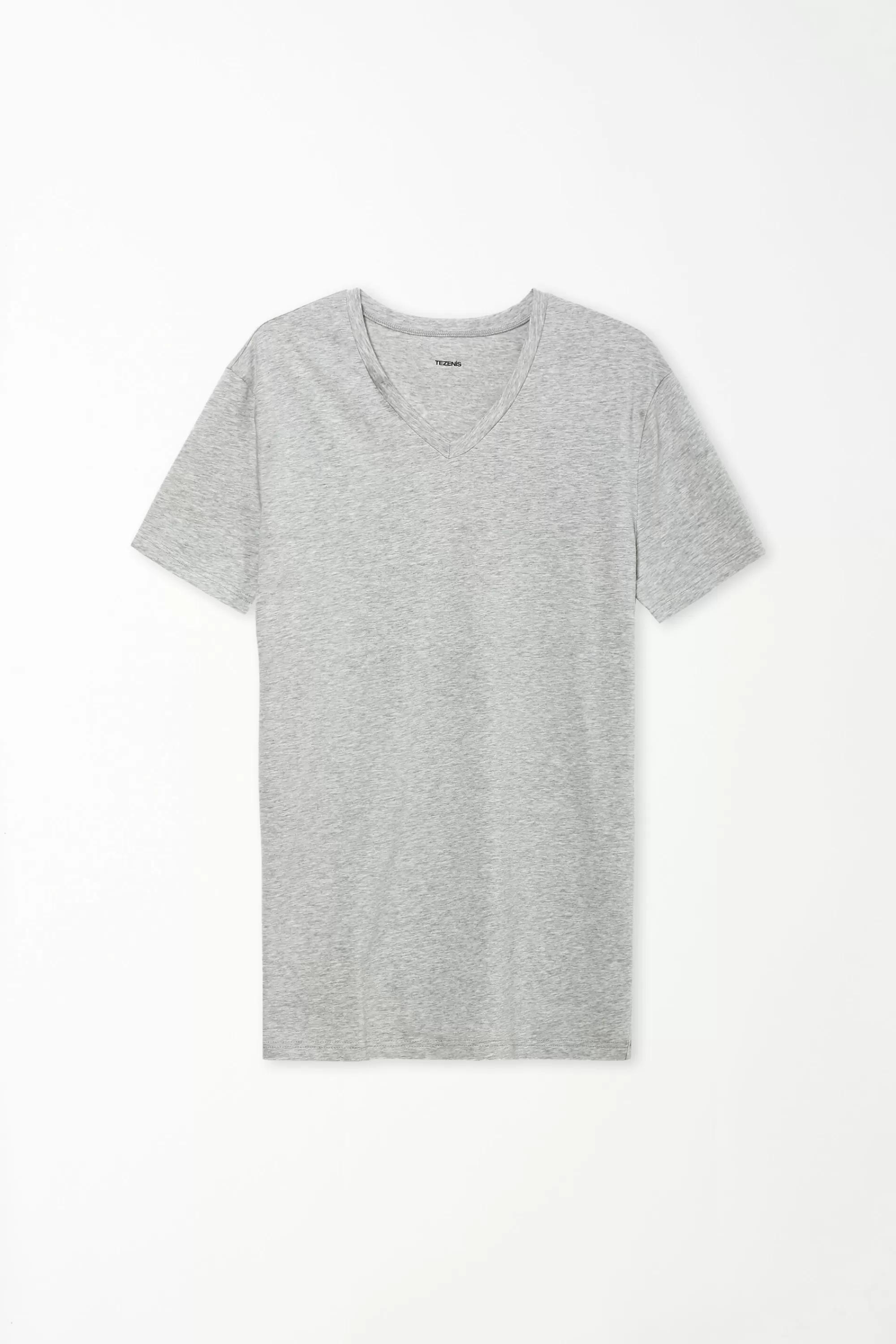 Fashion T-shirt Scollo A V In Cotone Elasticizzato - T-shirt E Magliette - Uomo | T-shirt e Magliette