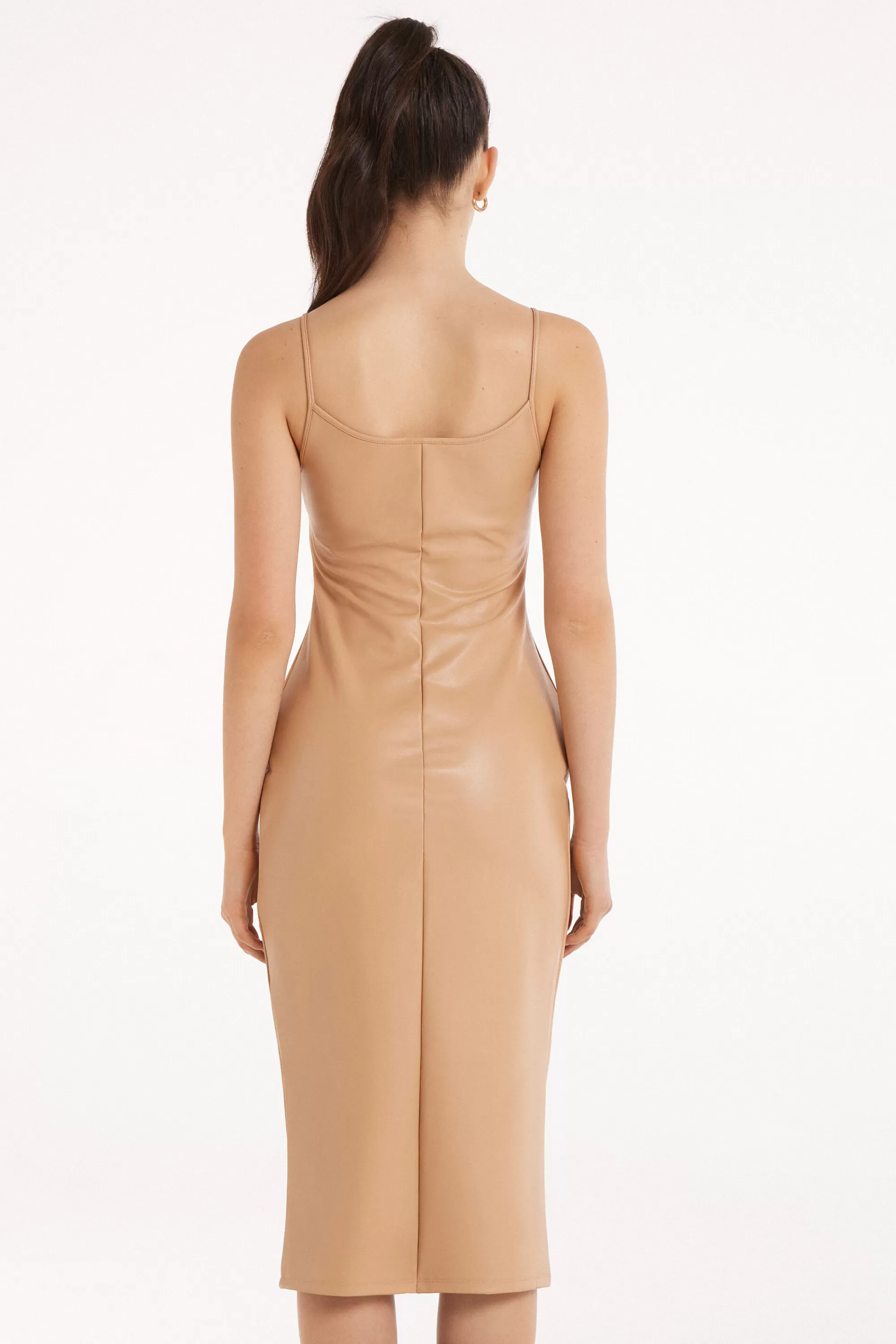 Fashion Vestito Midi Spalline Sottili Effetto Spalmato - Vestiti E Tute - Donna | Vestiti e Tute